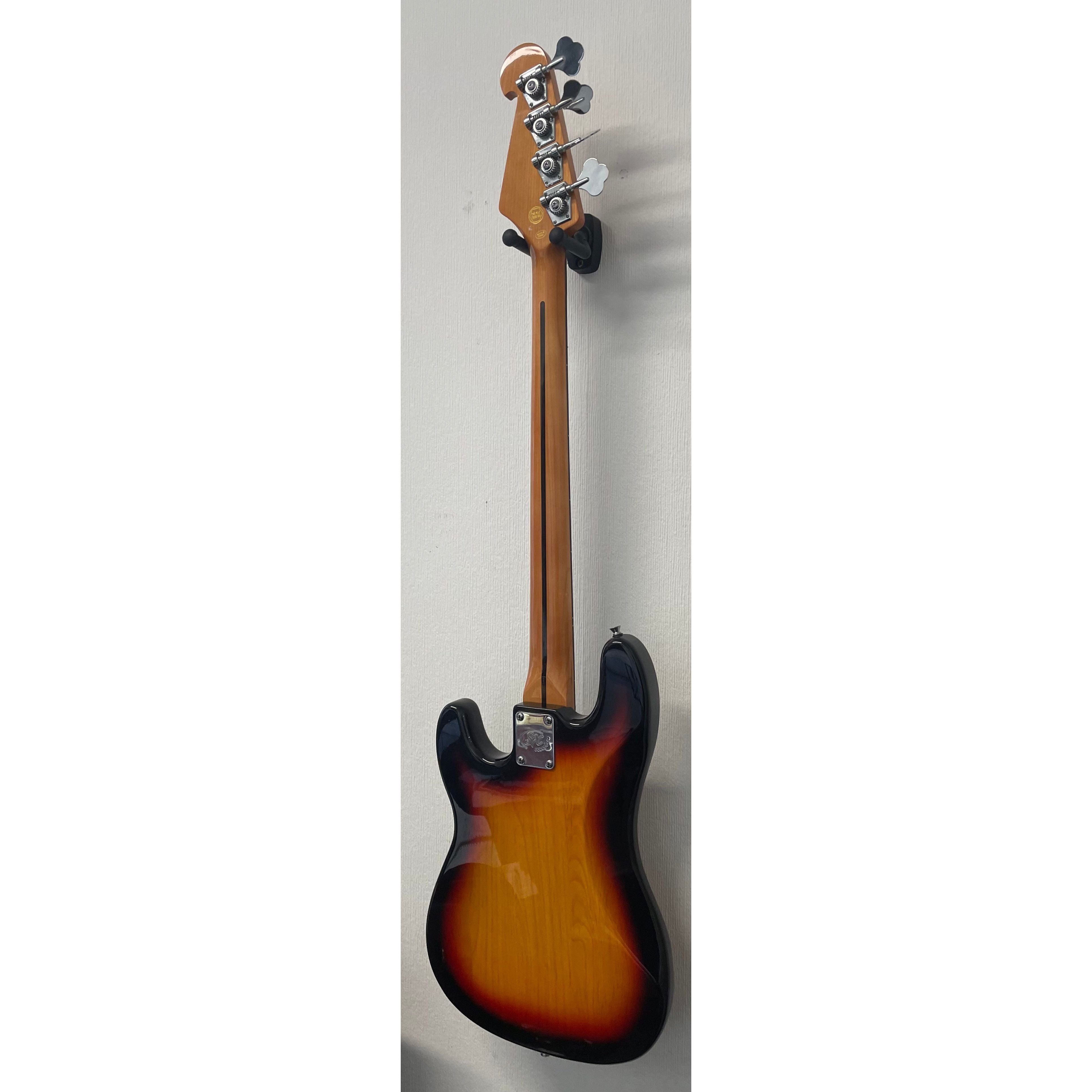 SX PJ-Style Bass Guitar VTG Series in Sunburst fitted with Flatwound Strings Pre-Owned
