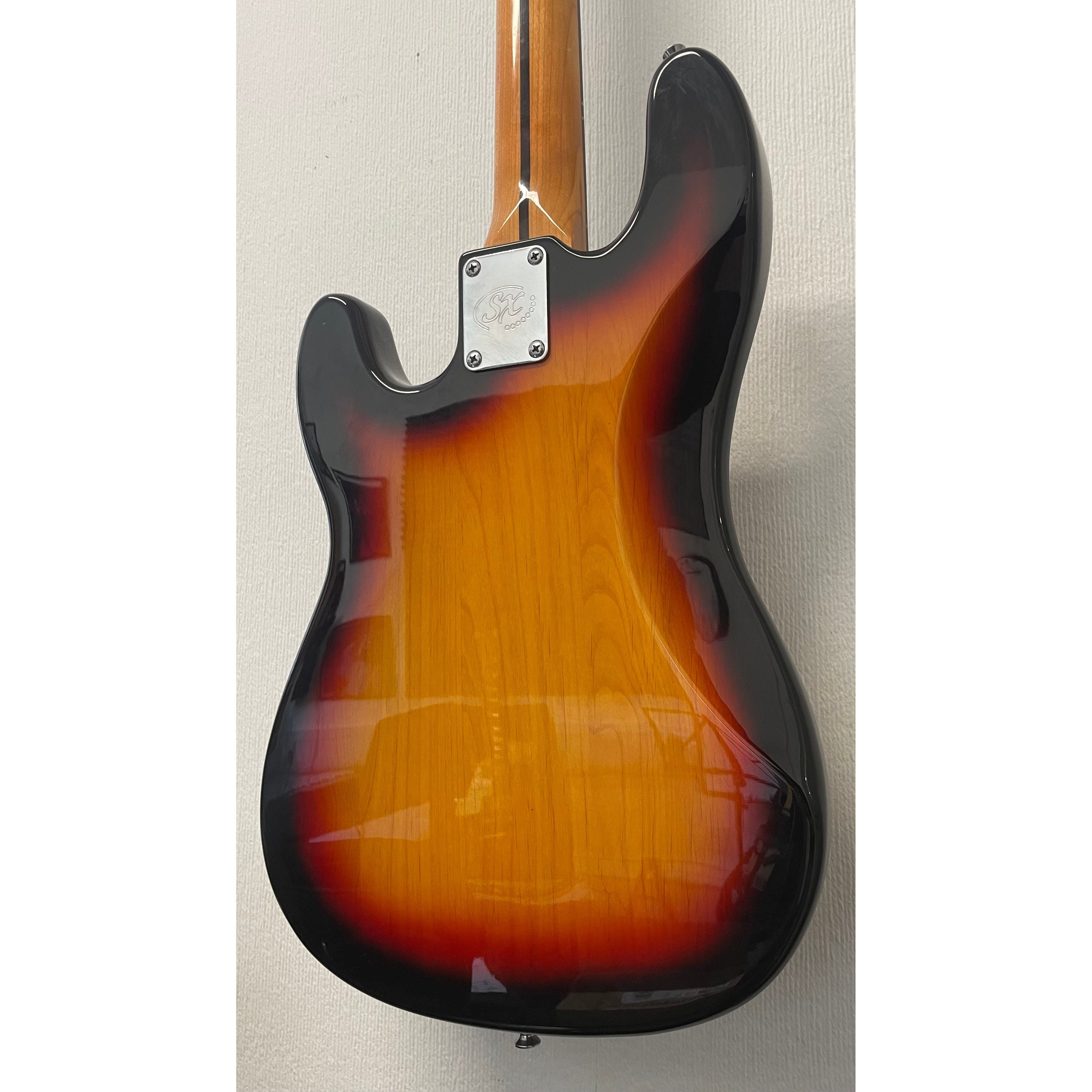 SX PJ-Style Bass Guitar VTG Series in Sunburst fitted with Flatwound Strings Pre-Owned