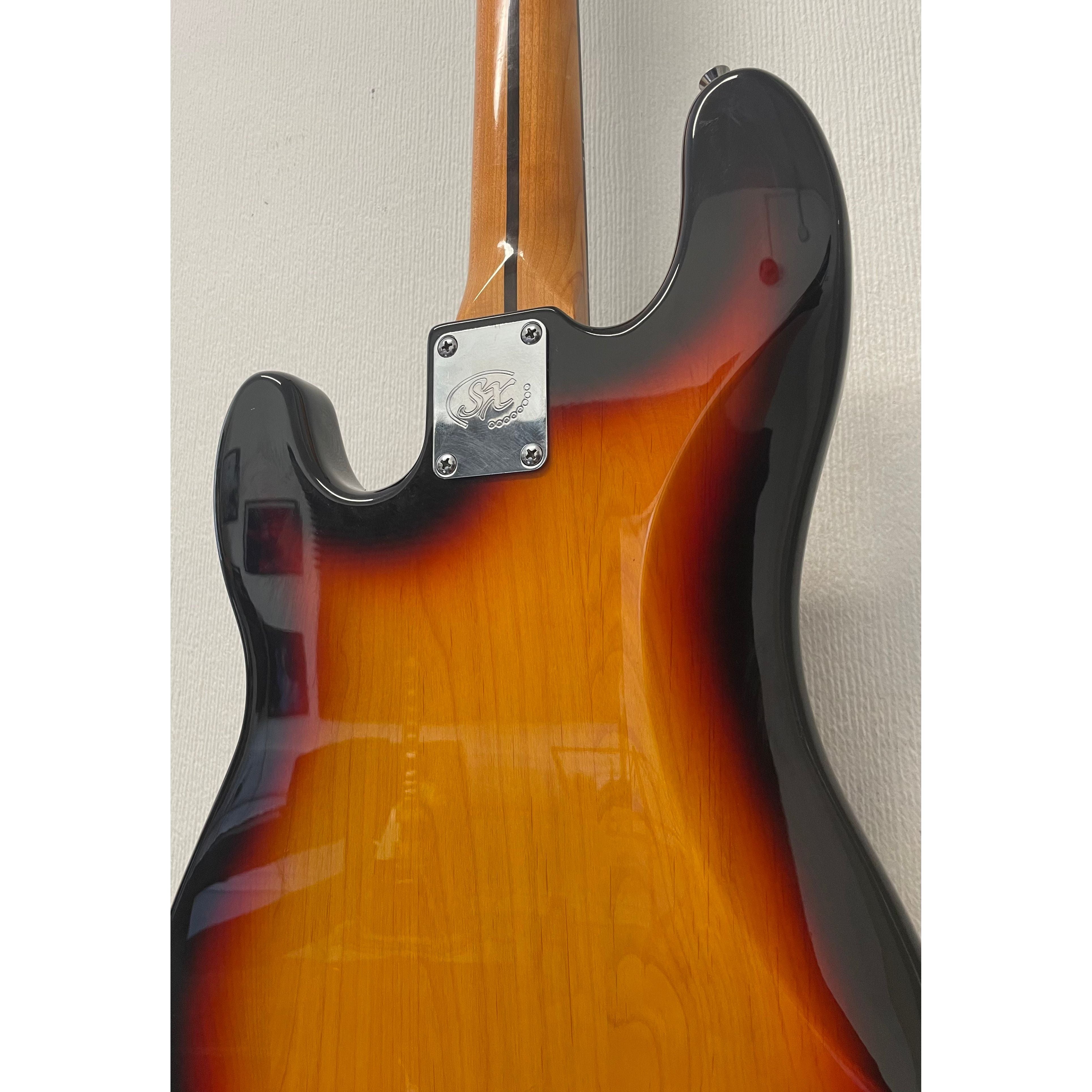 SX PJ-Style Bass Guitar VTG Series in Sunburst fitted with Flatwound Strings Pre-Owned