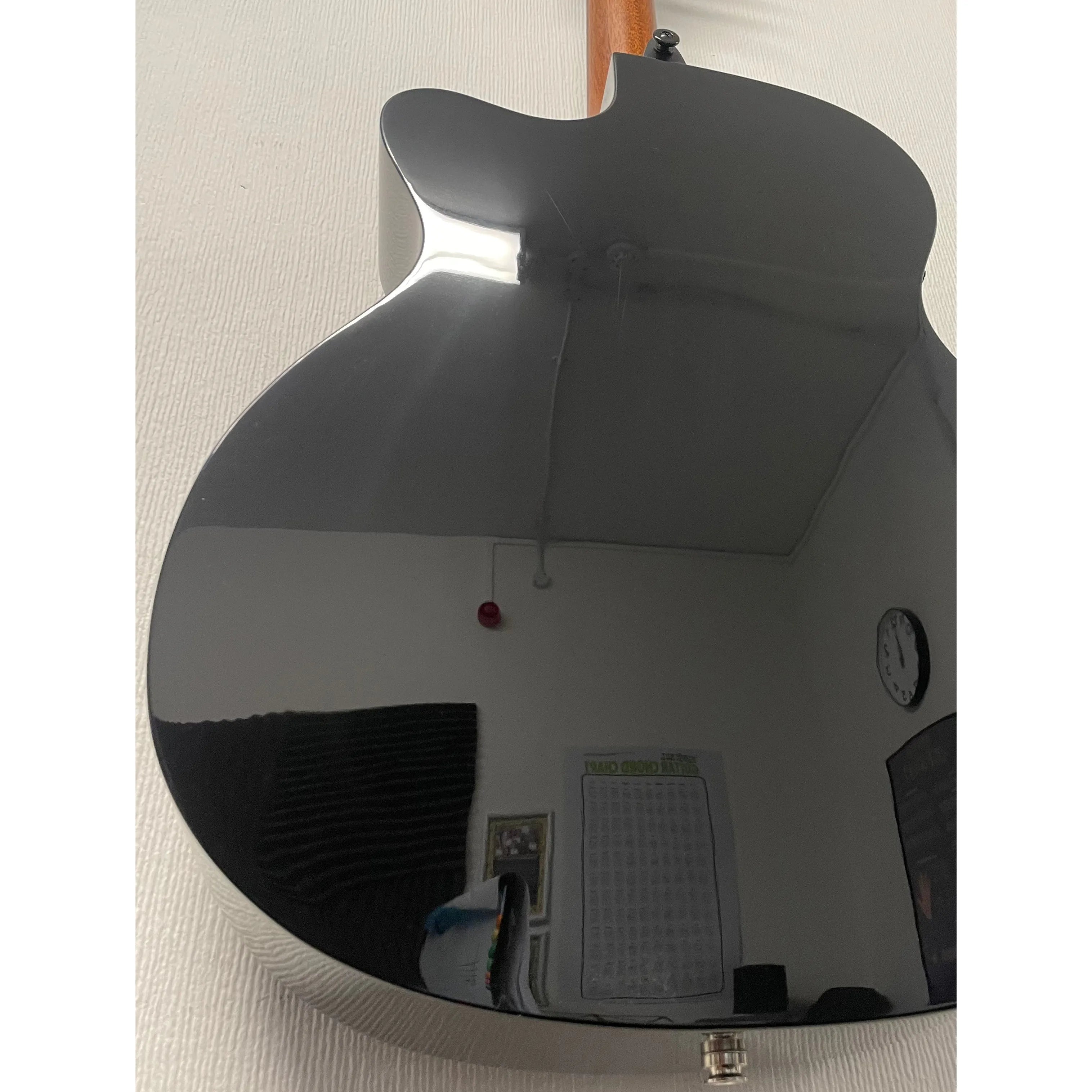 LAG Tramontane 118 Electro Acoustic Guitar Auditorium Bevel Cutaway in Black *B STOCK*