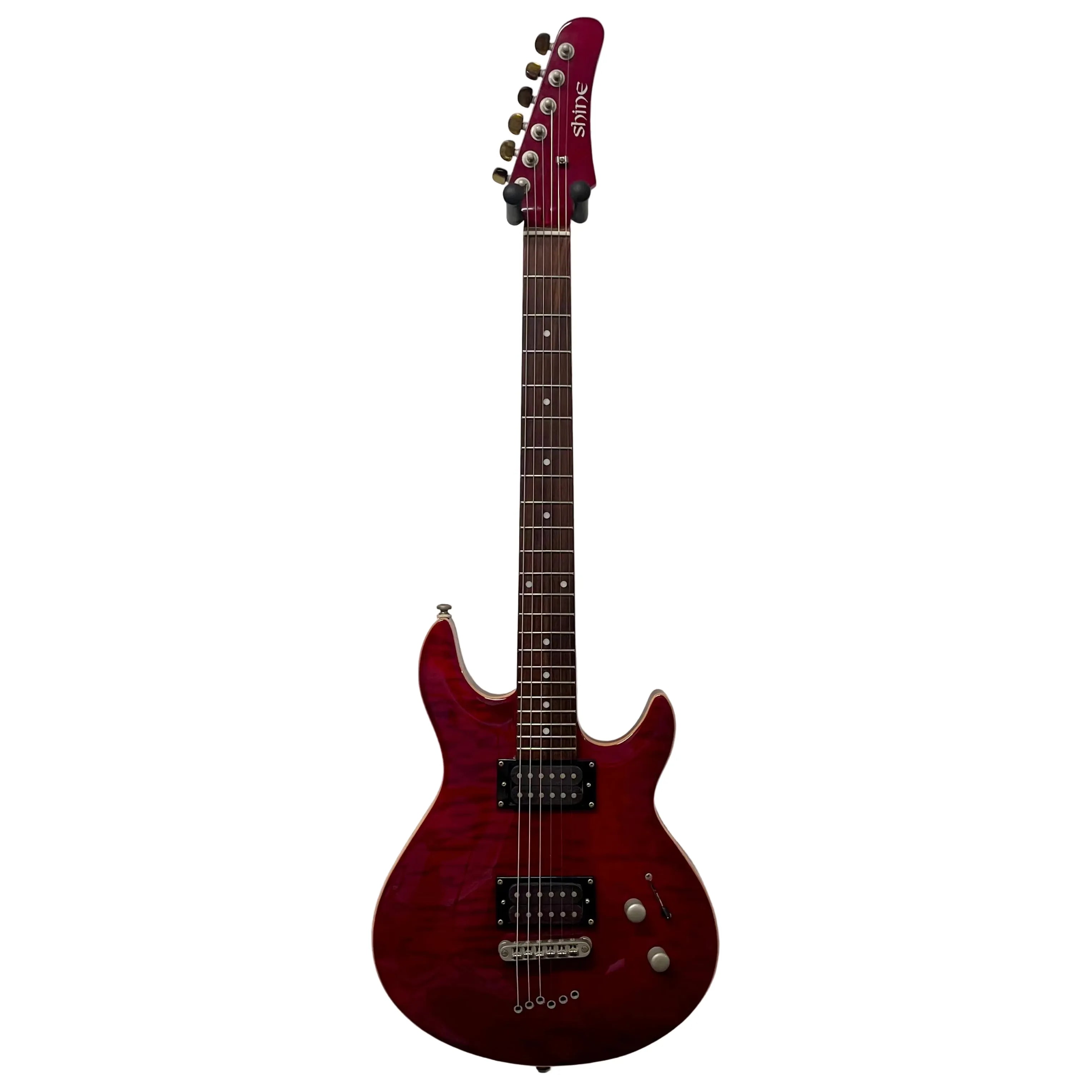 Shine HH Electric Guitar with Flamed Maple Top in Red Pre-Owned