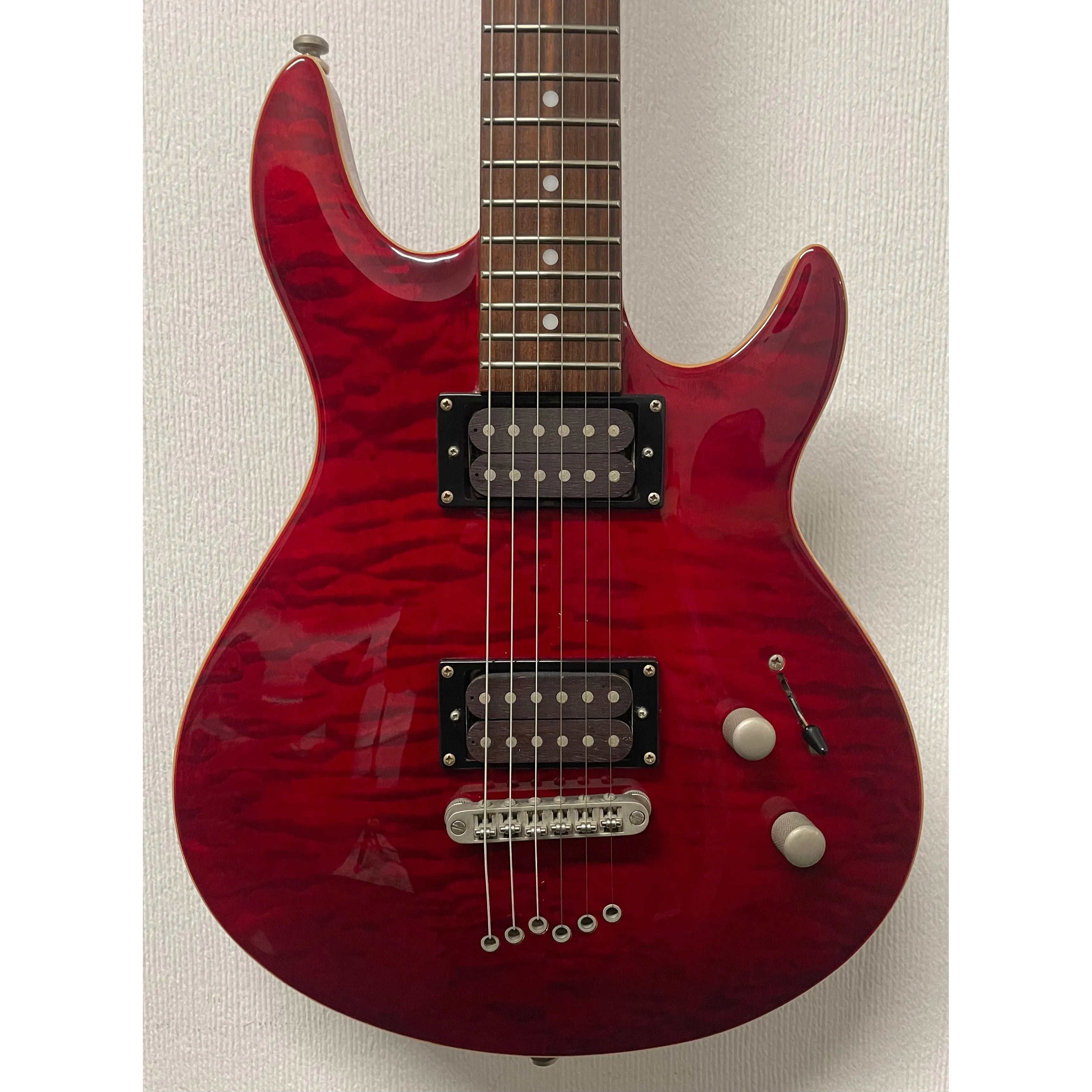 Shine HH Electric Guitar with Flamed Maple Top in Red Pre-Owned