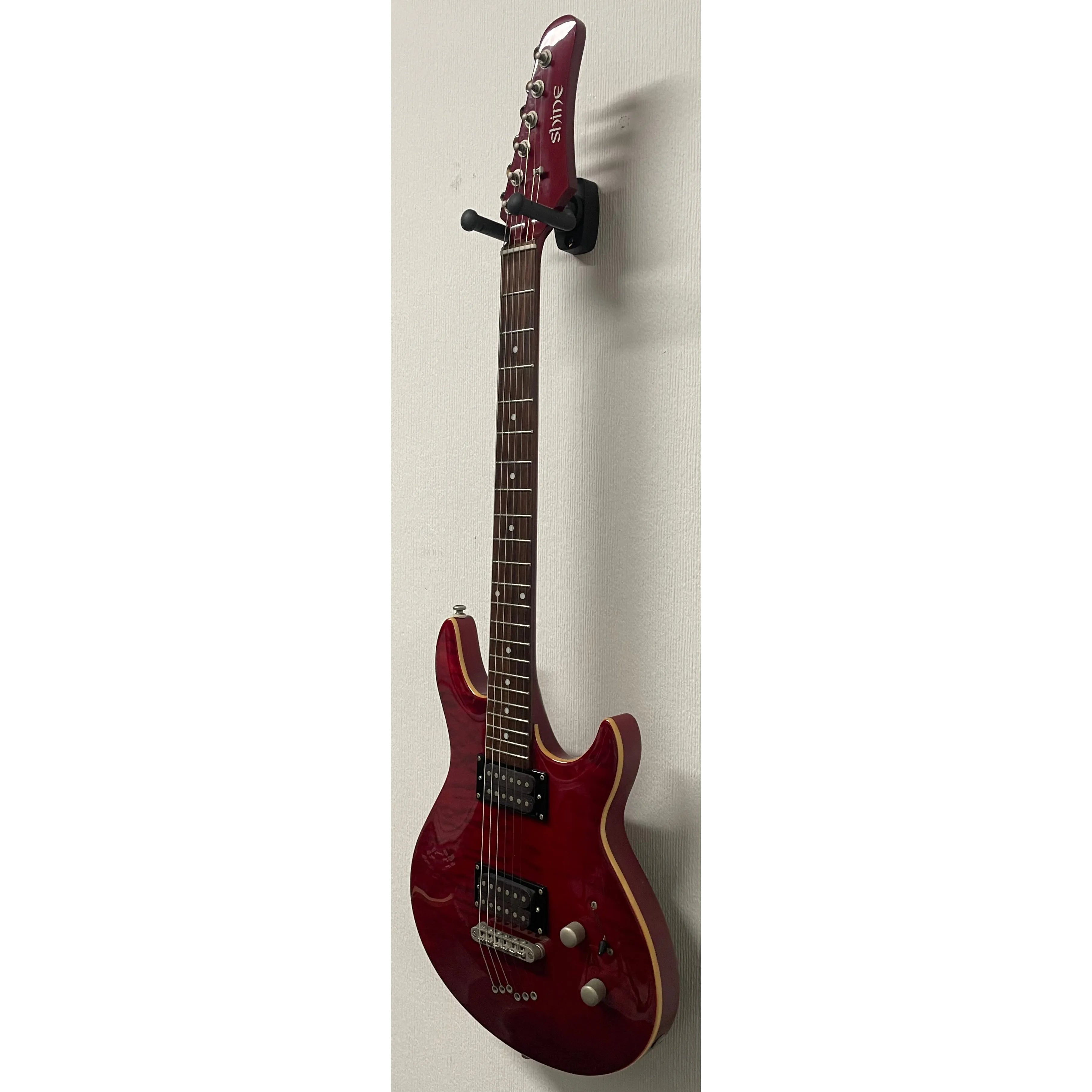 Shine HH Electric Guitar with Flamed Maple Top in Red Pre-Owned