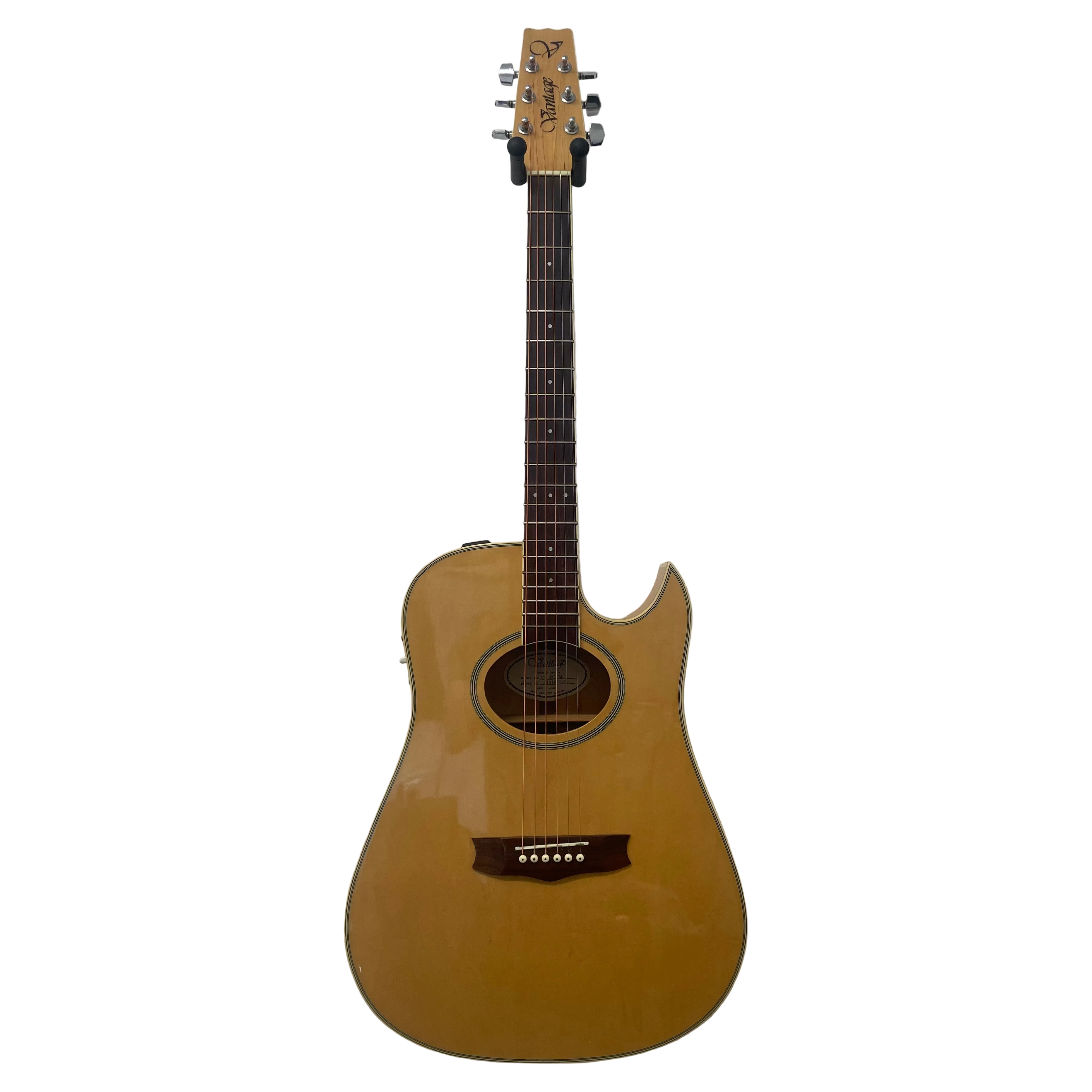 Vantage VS40 CEM Electro Acoustic Guitar in Natural Gloss with Epiphone Hardcase Pre-Owned