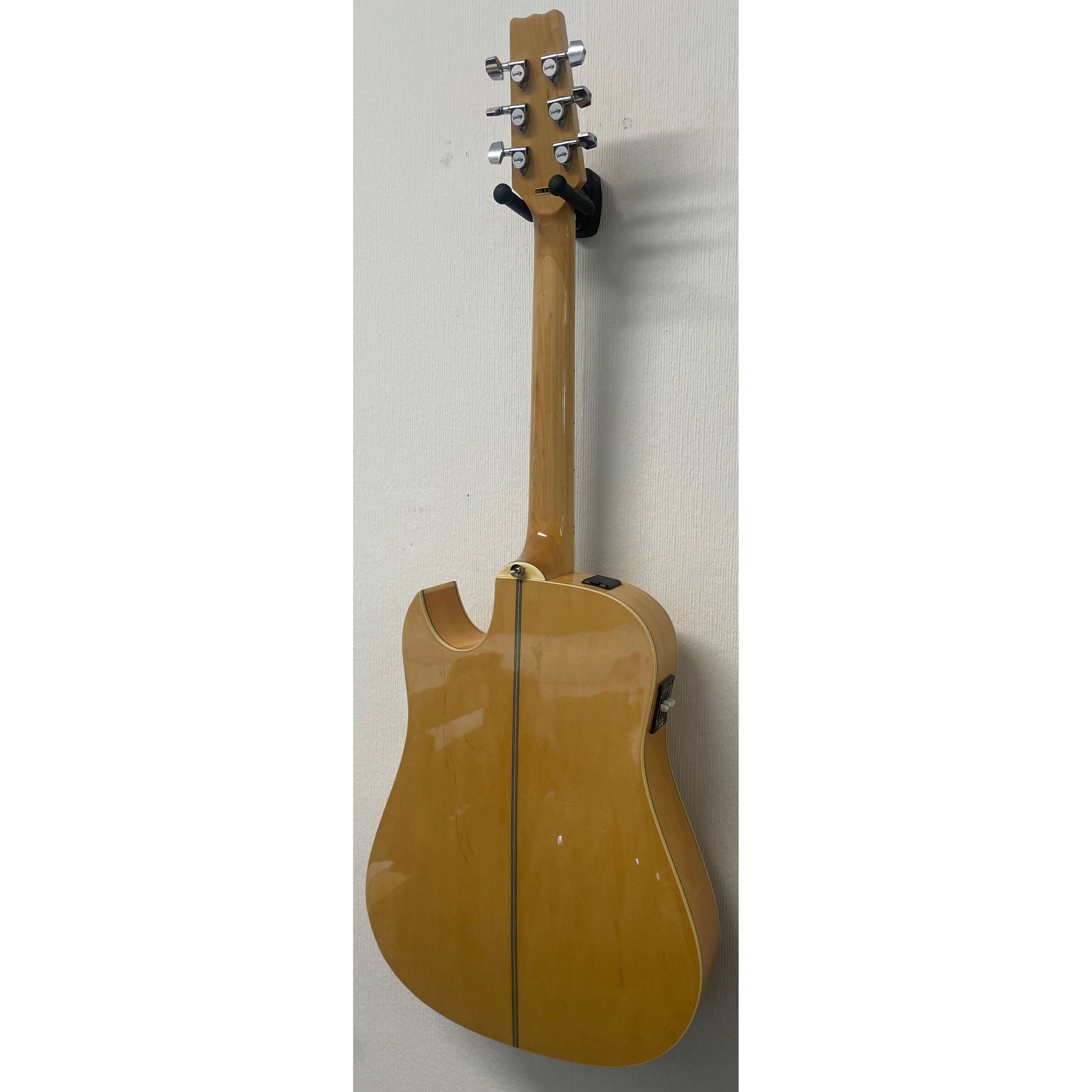 Vantage VS40 CEM Electro Acoustic Guitar in Natural Gloss with Epiphone Hardcase Pre-Owned
