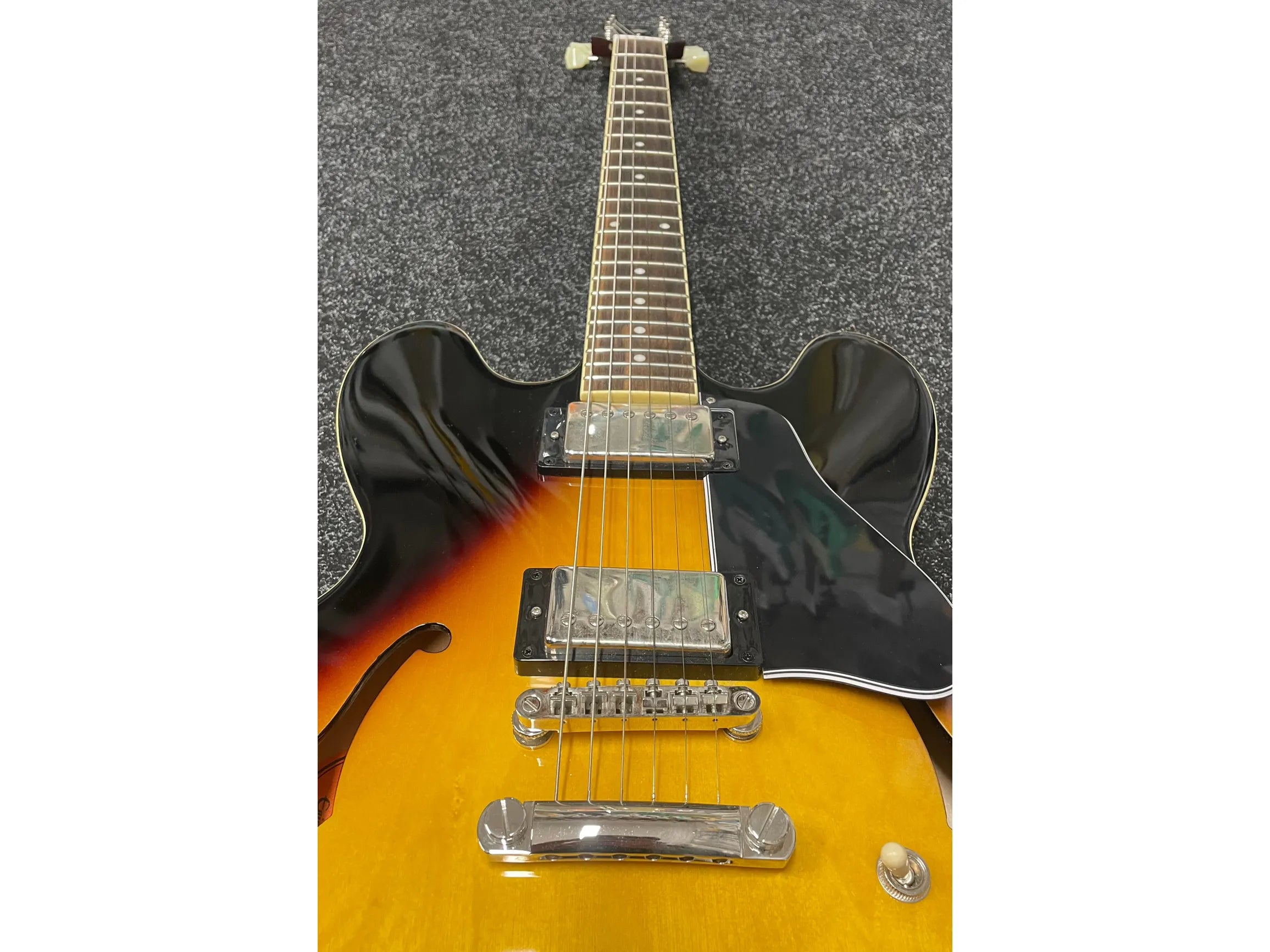 Epiphone Inspired by Gibson ES-335 Electric Guitar in Vintage Sunburst with gig bag Pre-Owned