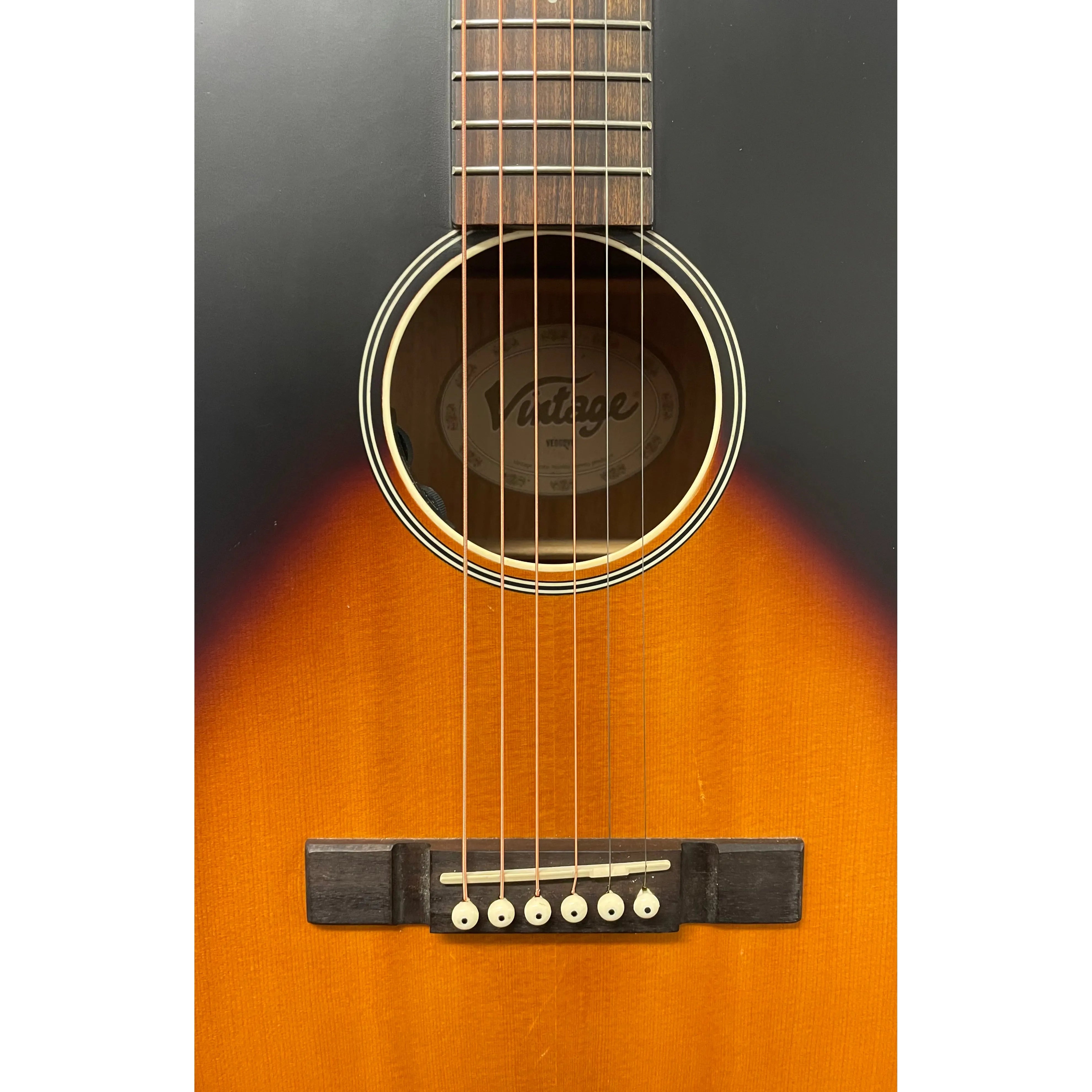 Vintage VE660VB Dreadnought Electro-Acoustic Guitar in Sunburst Pre-Owned