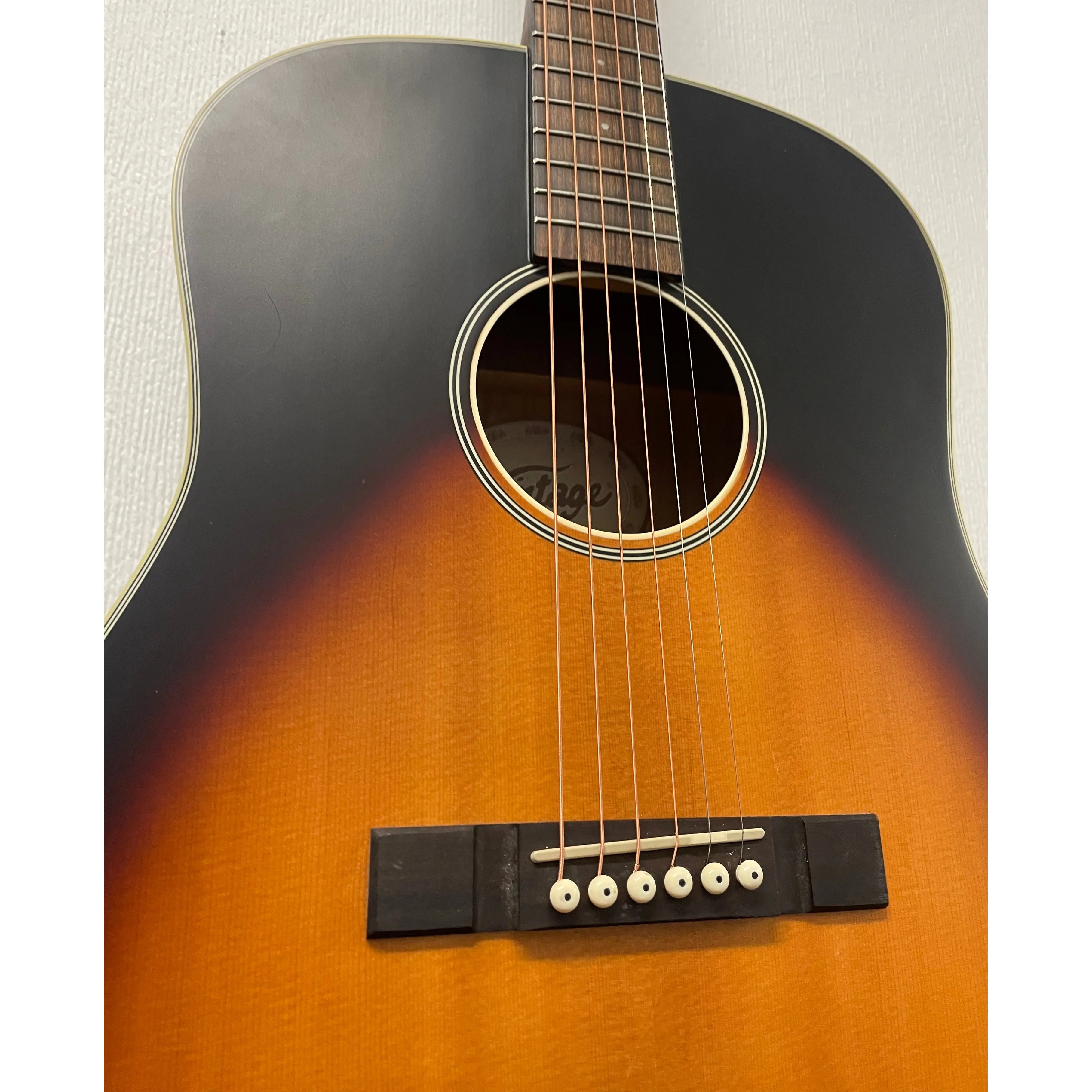 Vintage VE660VB Dreadnought Electro-Acoustic Guitar in Sunburst Pre-Owned