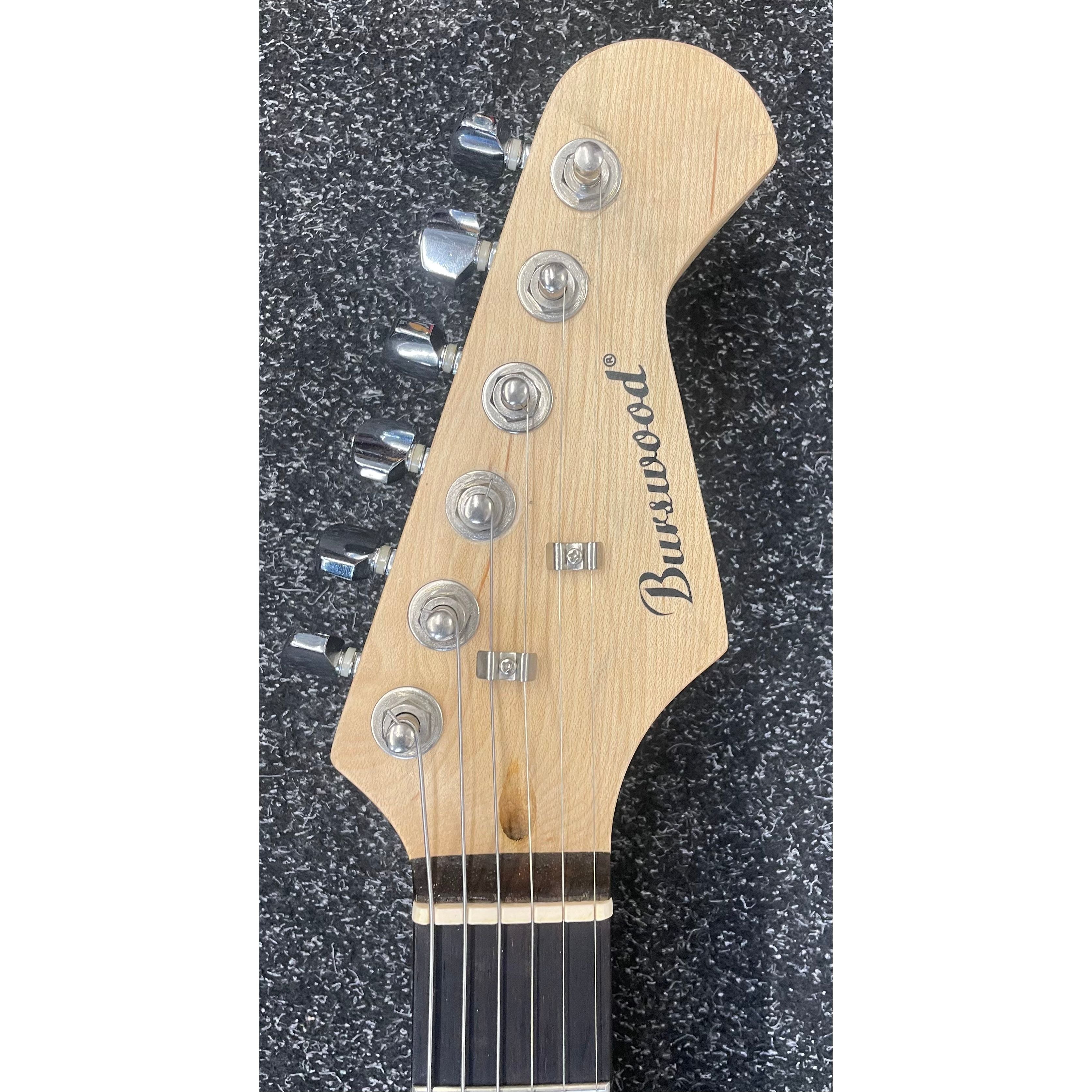 Burswood Stratocaster Style Electric Guitar in Black with Gigbag Pre-Owned