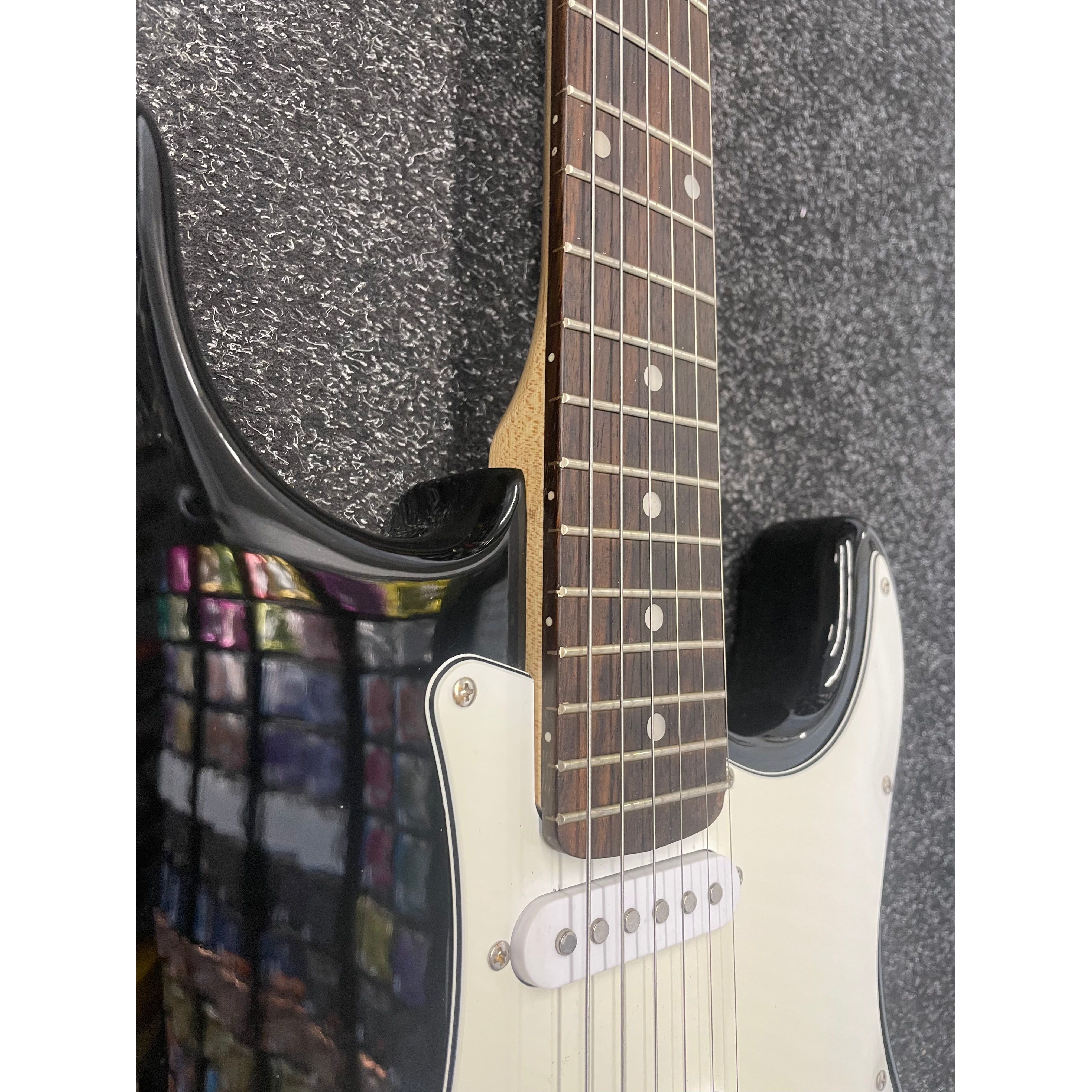 Burswood Stratocaster Style Electric Guitar in Black with Gigbag Pre-Owned