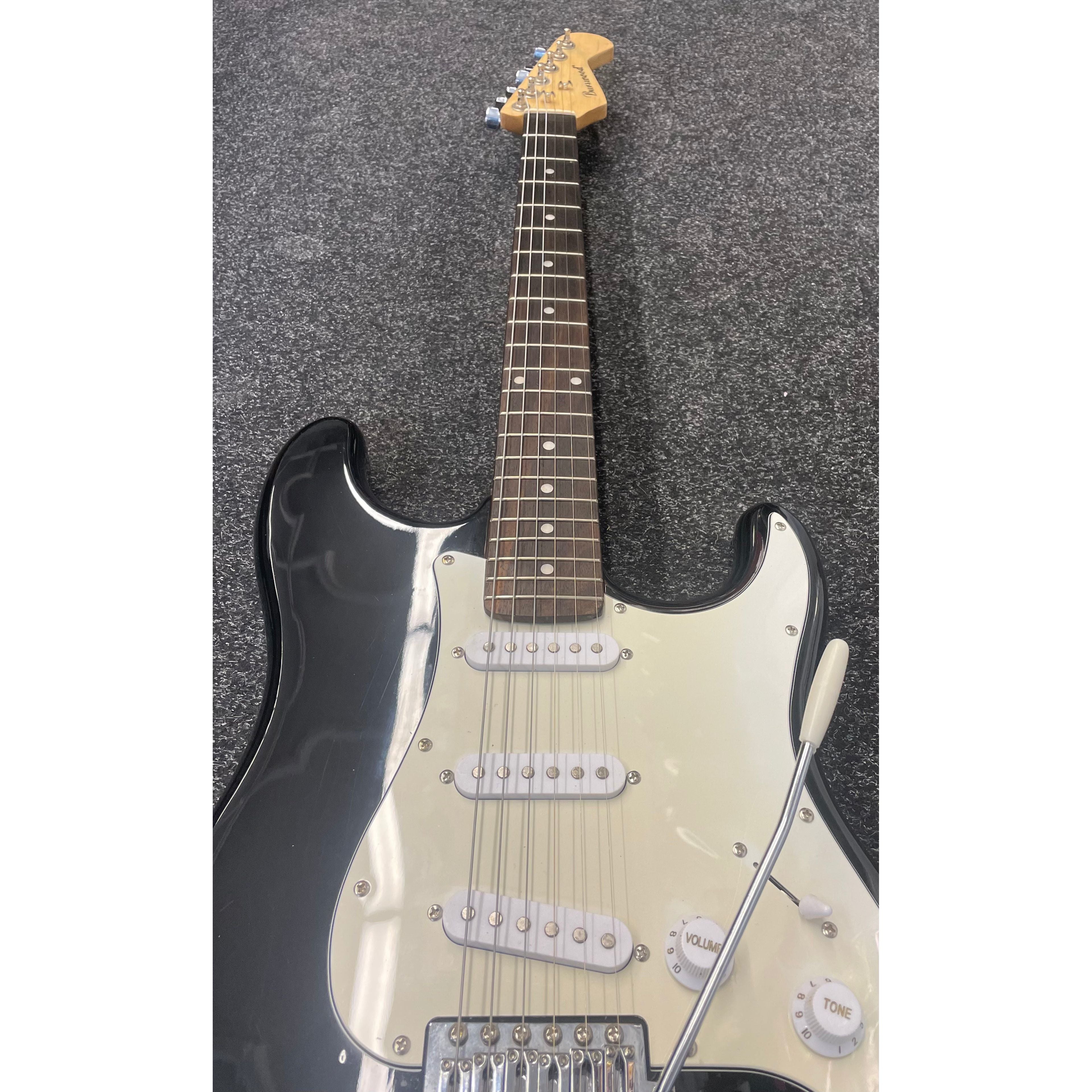 Burswood Stratocaster Style Electric Guitar in Black with Gigbag Pre-Owned