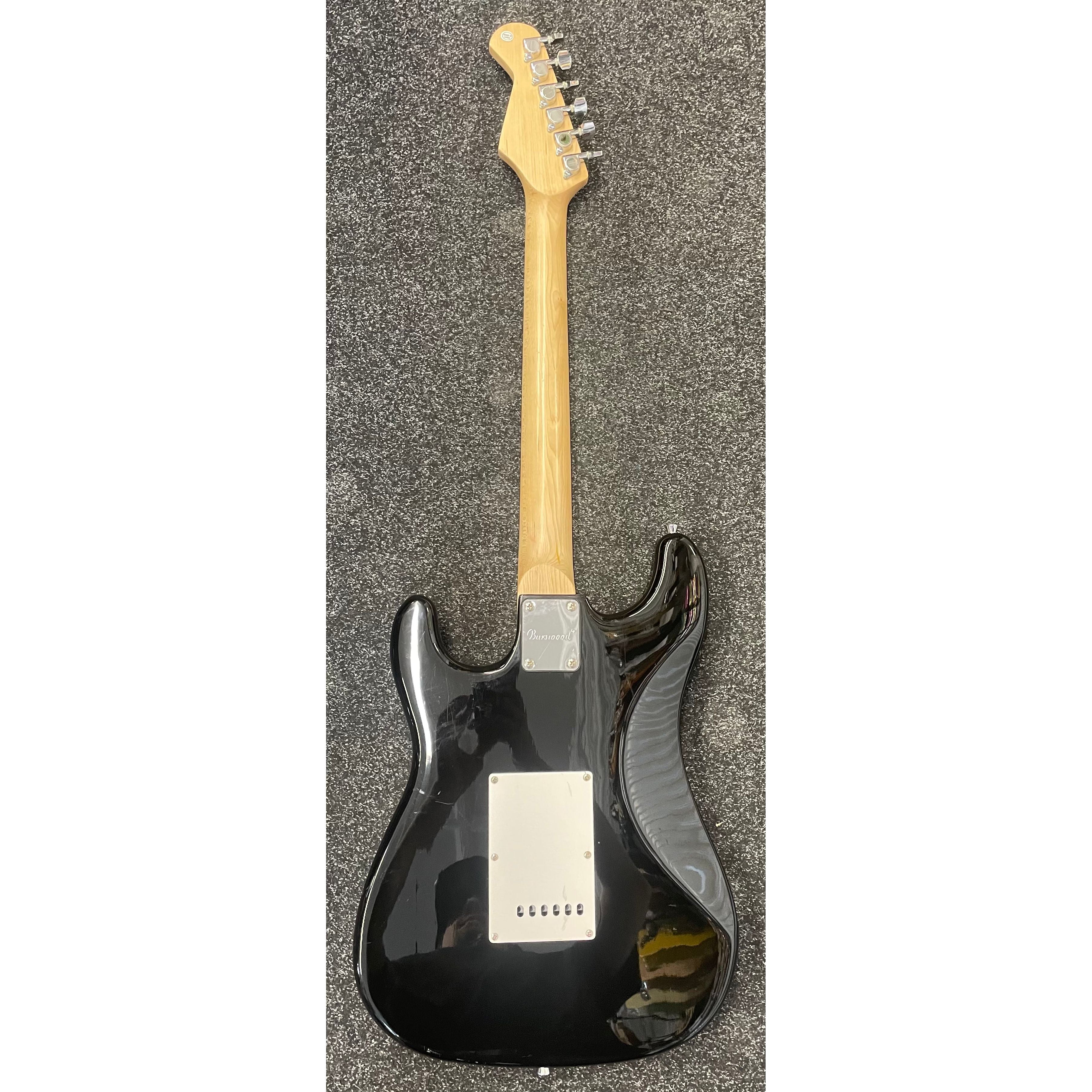 Burswood Stratocaster Style Electric Guitar in Black with Gigbag Pre-Owned