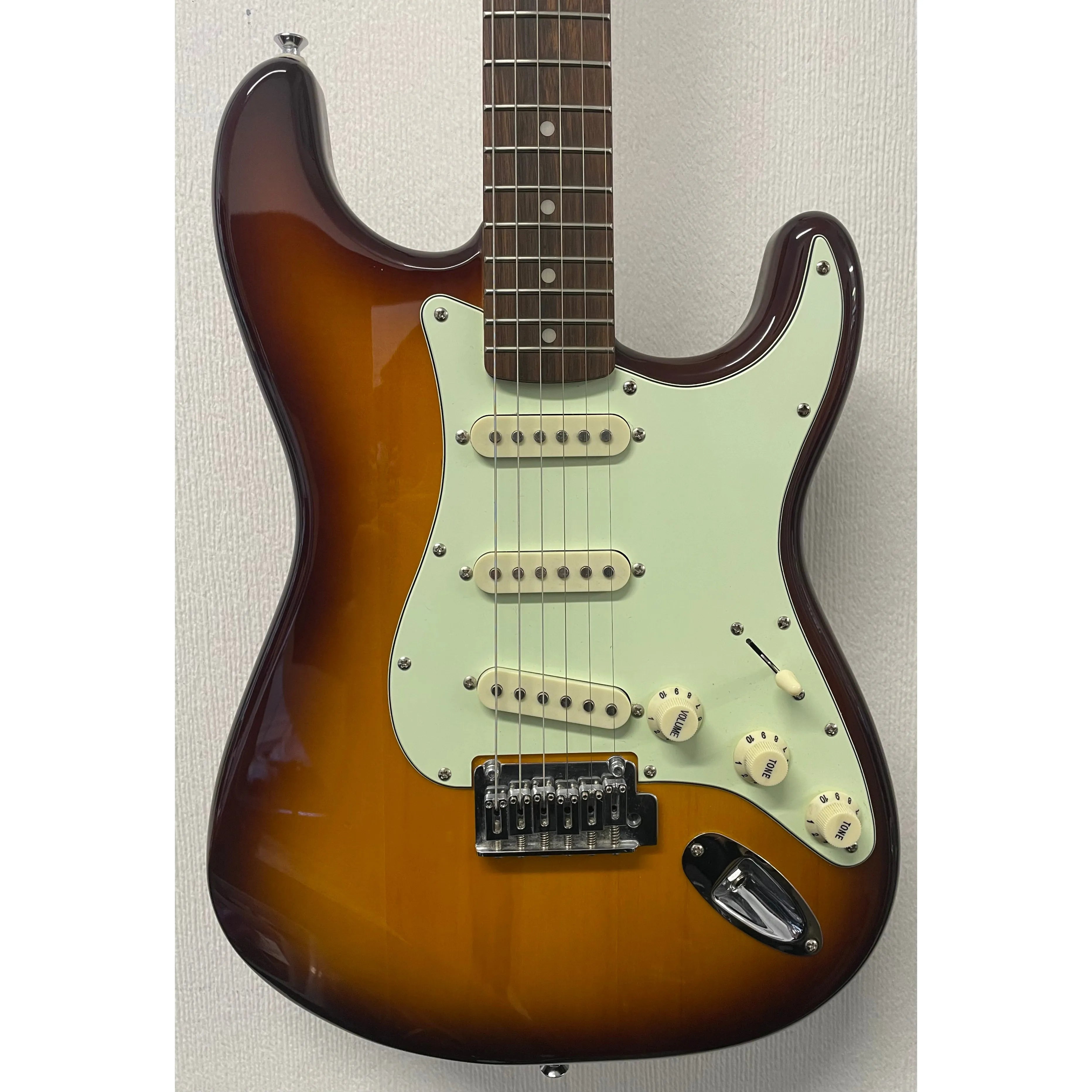 Squier Standard Series Stratocaster SSS Electric Guitar in Amber Burst Pre-Owned