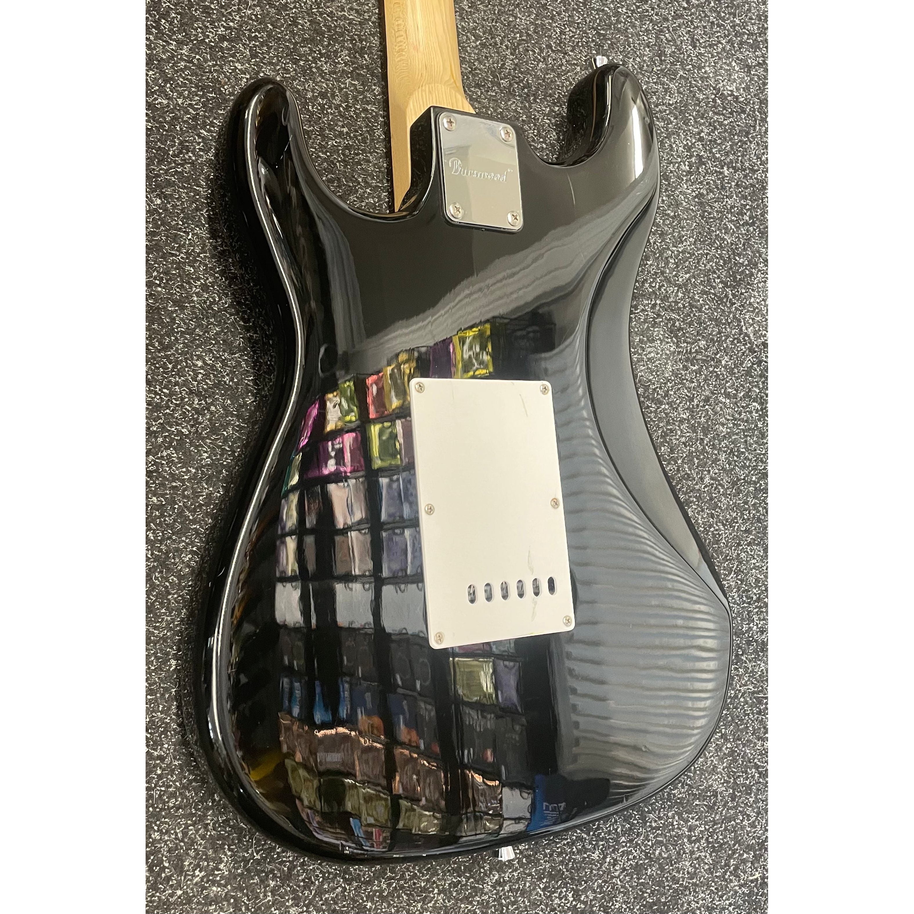 Burswood Stratocaster Style Electric Guitar in Black with Gigbag Pre-Owned