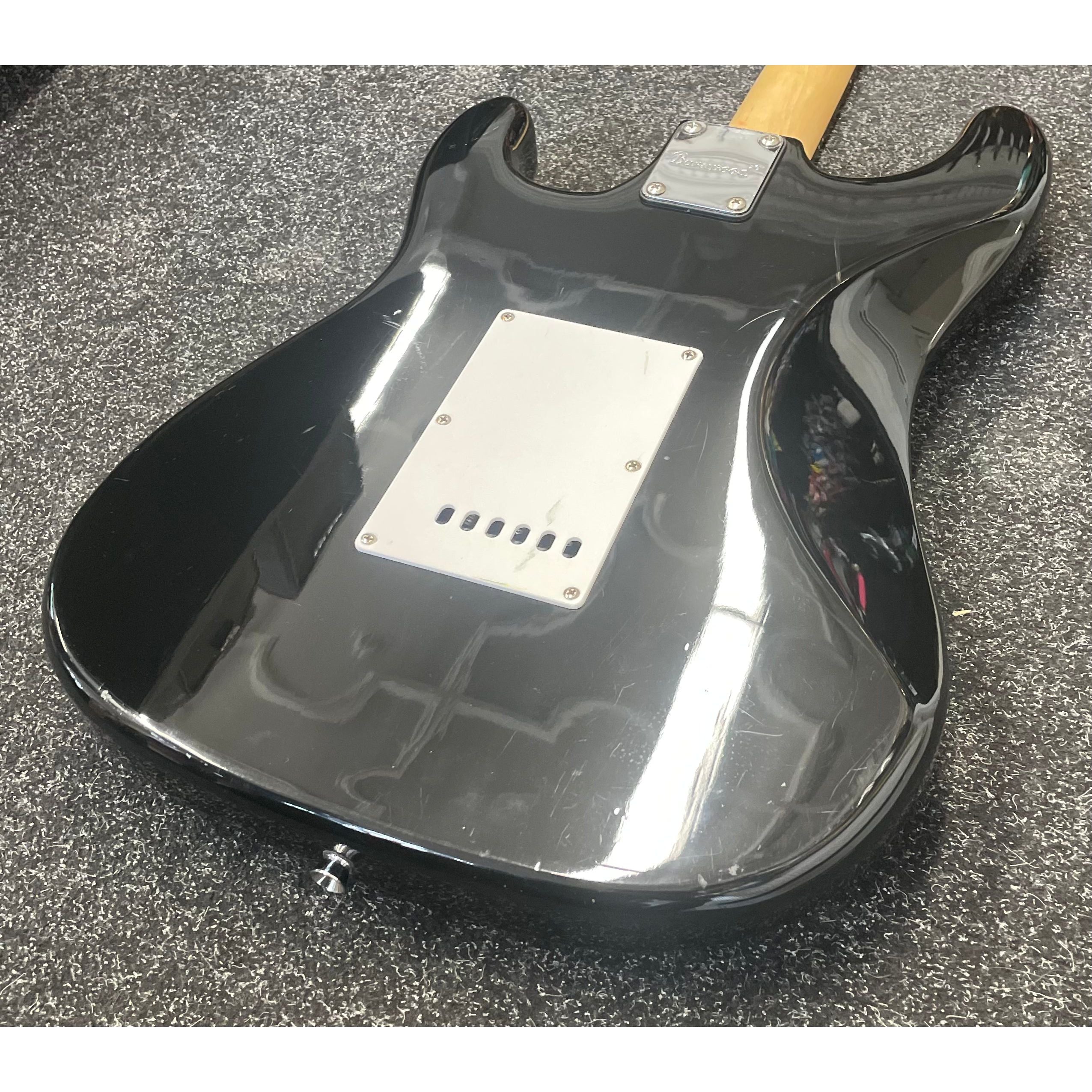 Burswood Stratocaster Style Electric Guitar in Black with Gigbag Pre-Owned