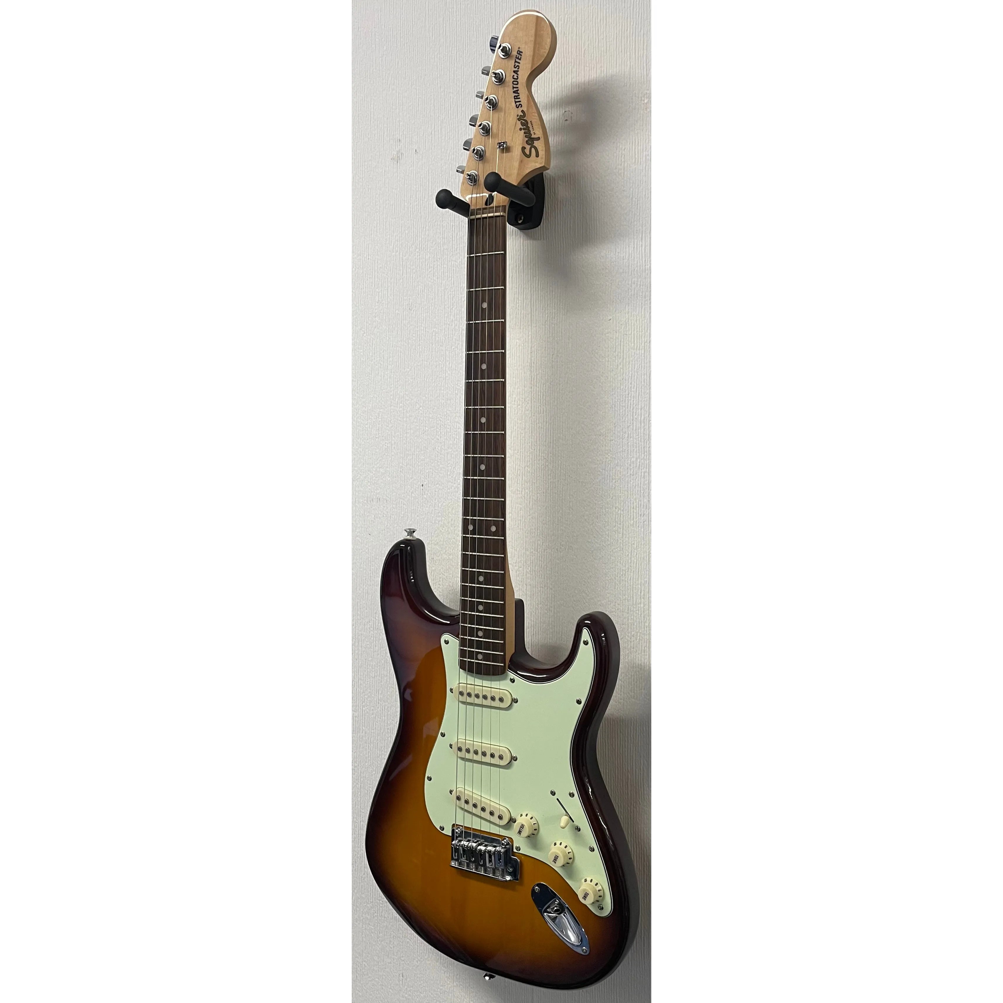 Squier Standard Series Stratocaster SSS Electric Guitar in Amber Burst Pre-Owned