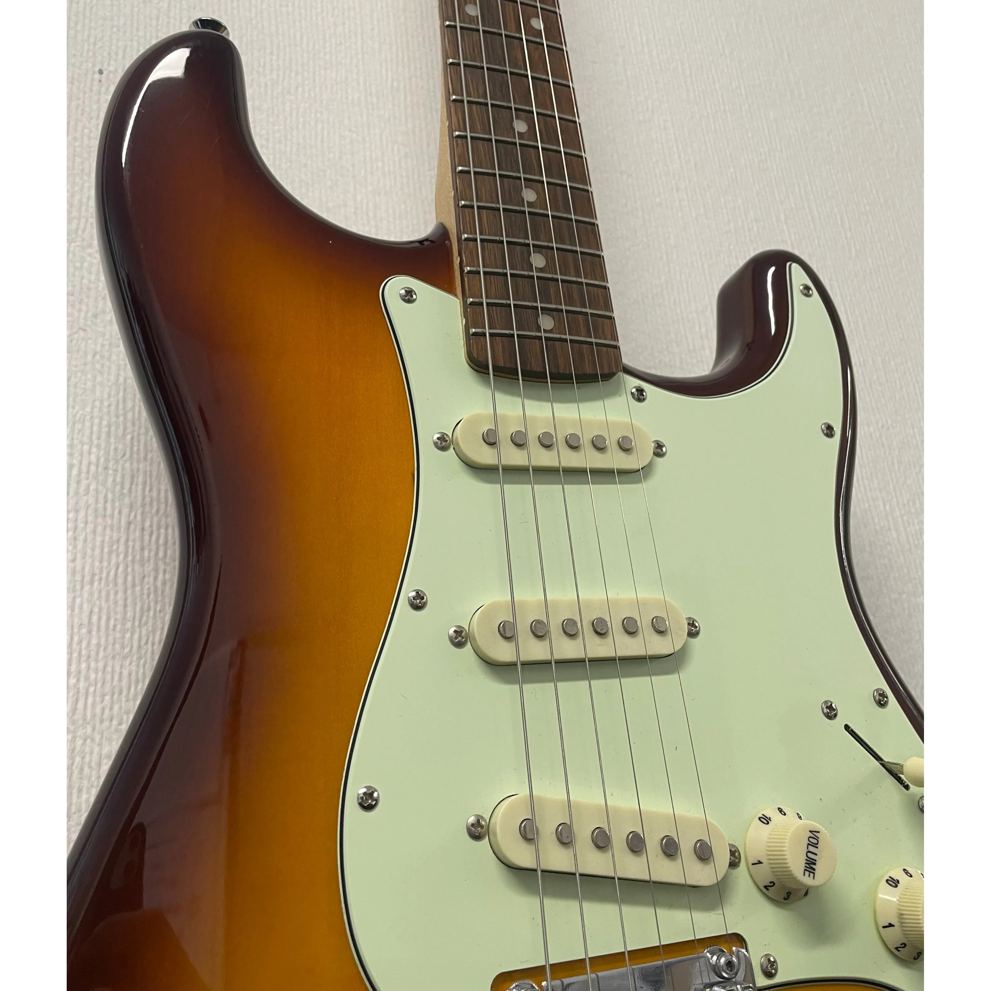 Squier Standard Series Stratocaster SSS Electric Guitar in Amber Burst Pre-Owned