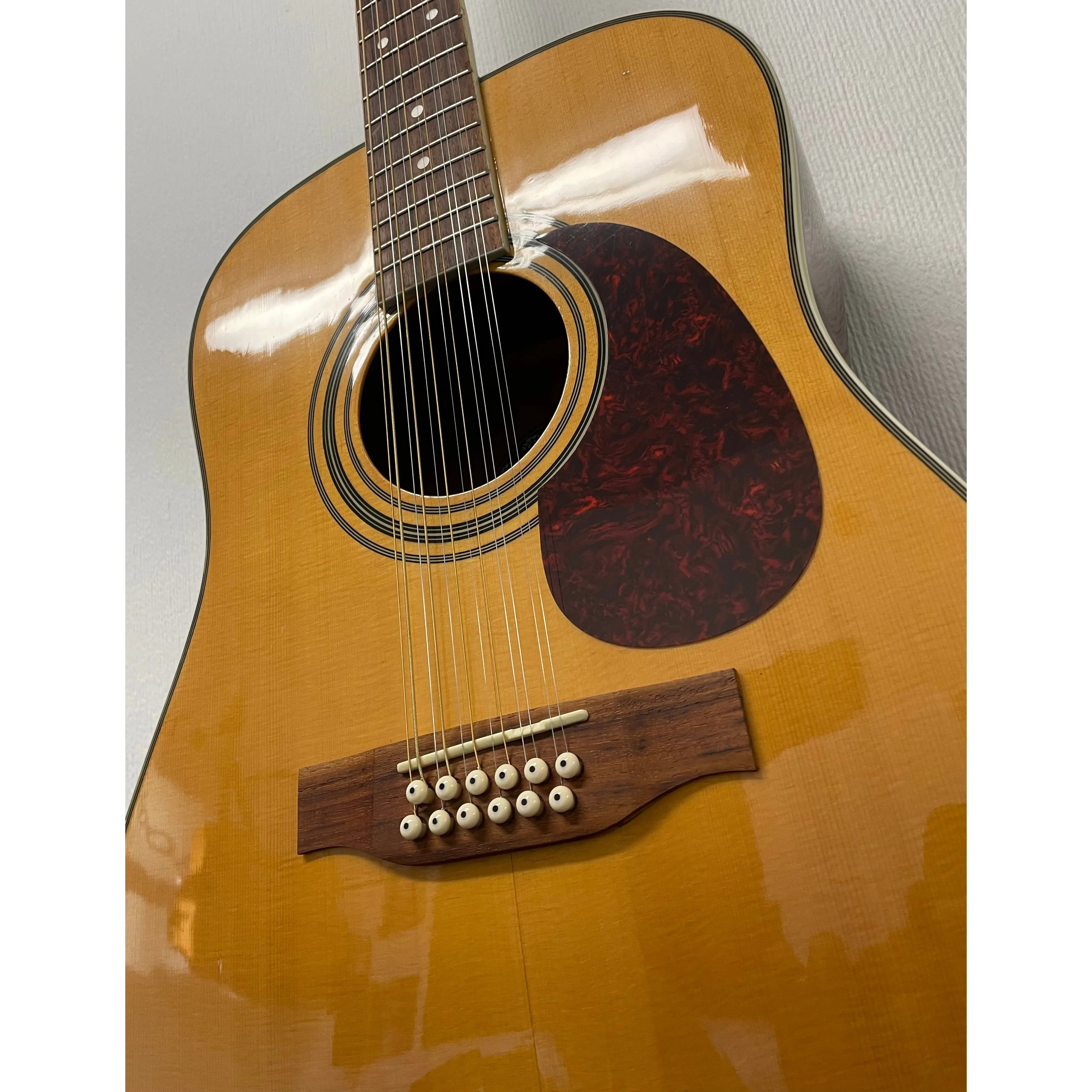 Vintage Dreadnought 12 String Acoustic Guitar in Natural Pre-Owned