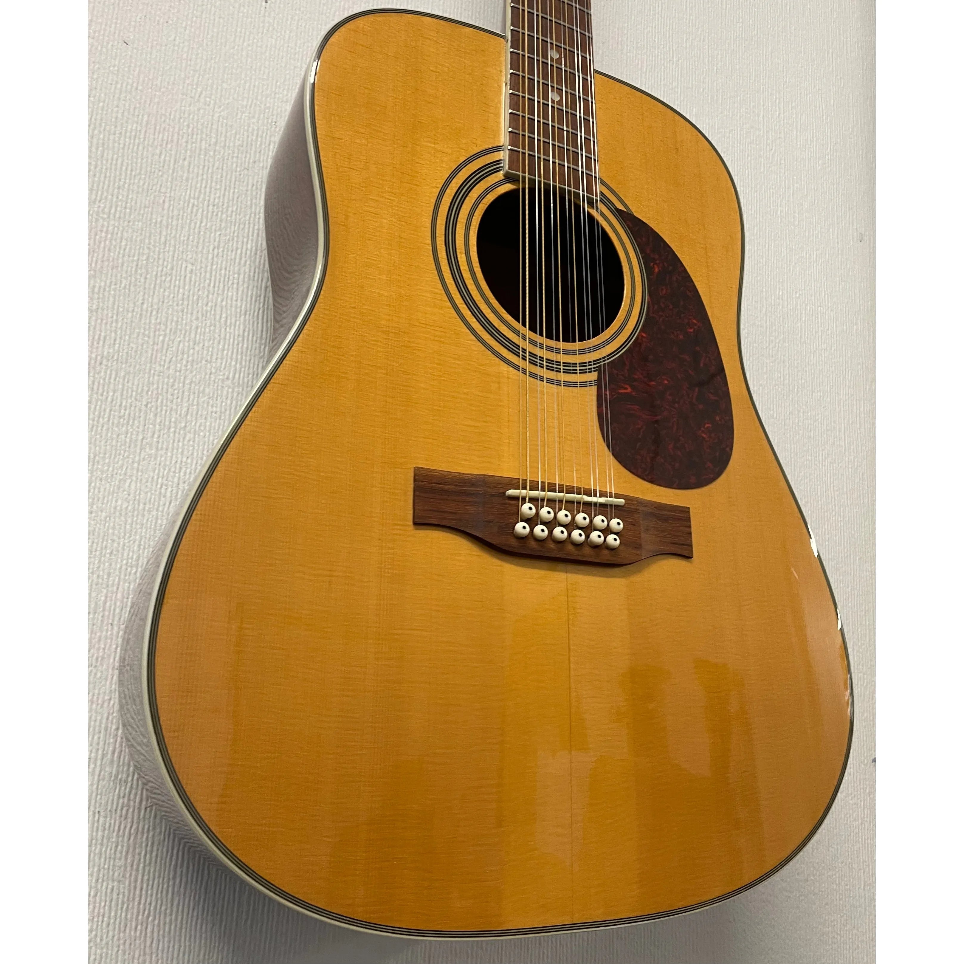 Vintage Dreadnought 12 String Acoustic Guitar in Natural Pre-Owned