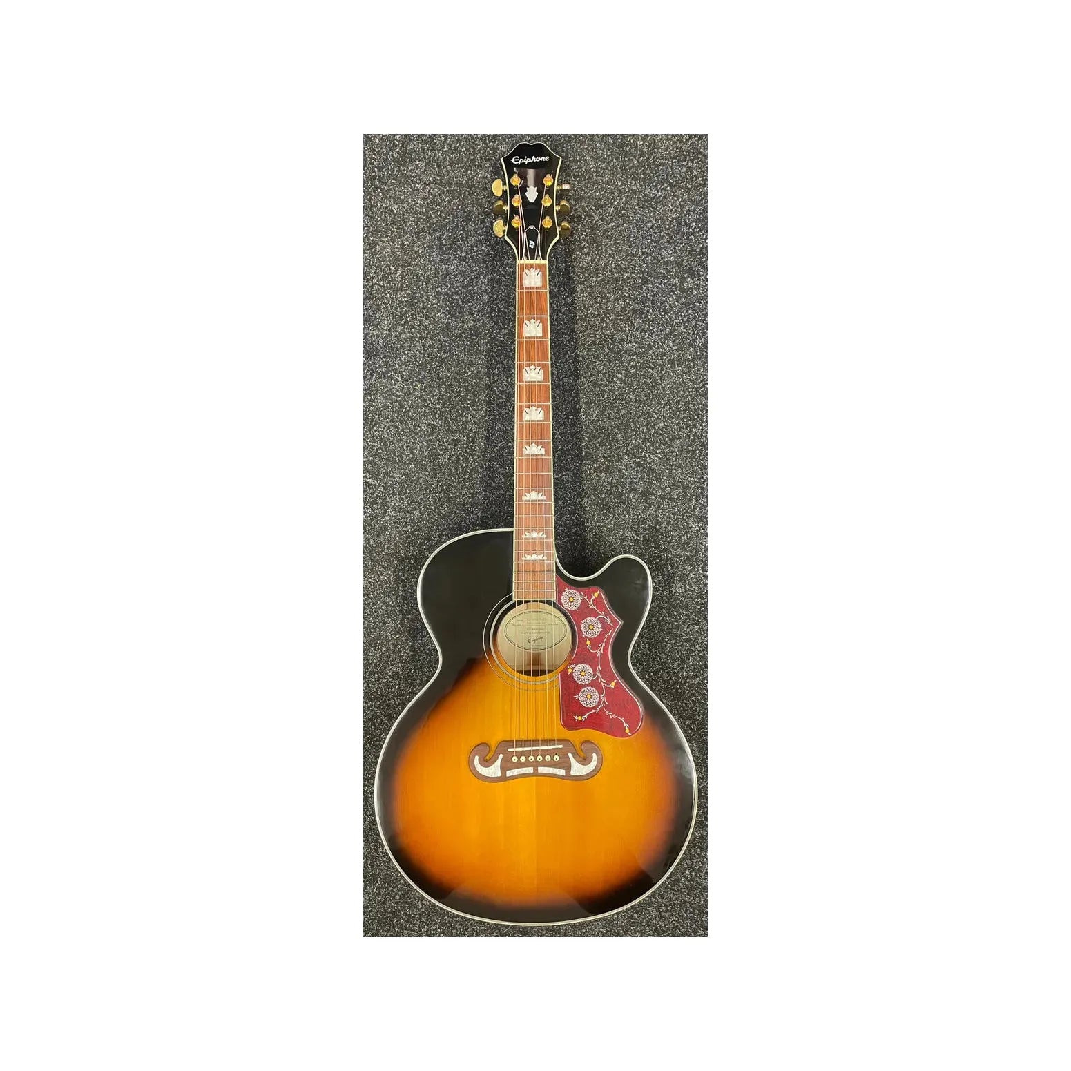 Epiphone J-200 Jumbo Acoustic Guitar EJ-200SCE, Vintage Sunburst Pre-Owned