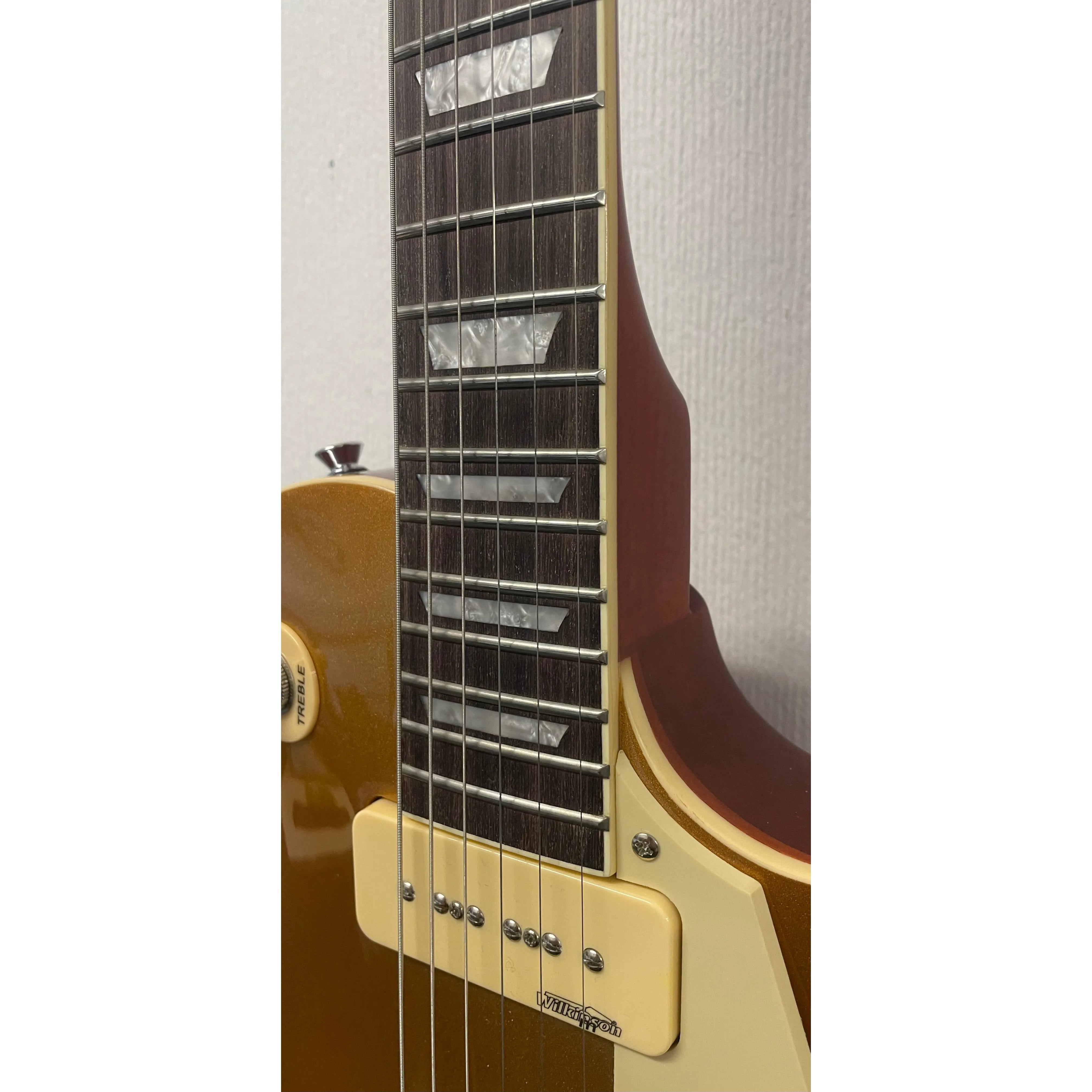 Vintage V100GT Reissue Series Single Cut Electric Guitar with P90s Gold Top Pre-Owned