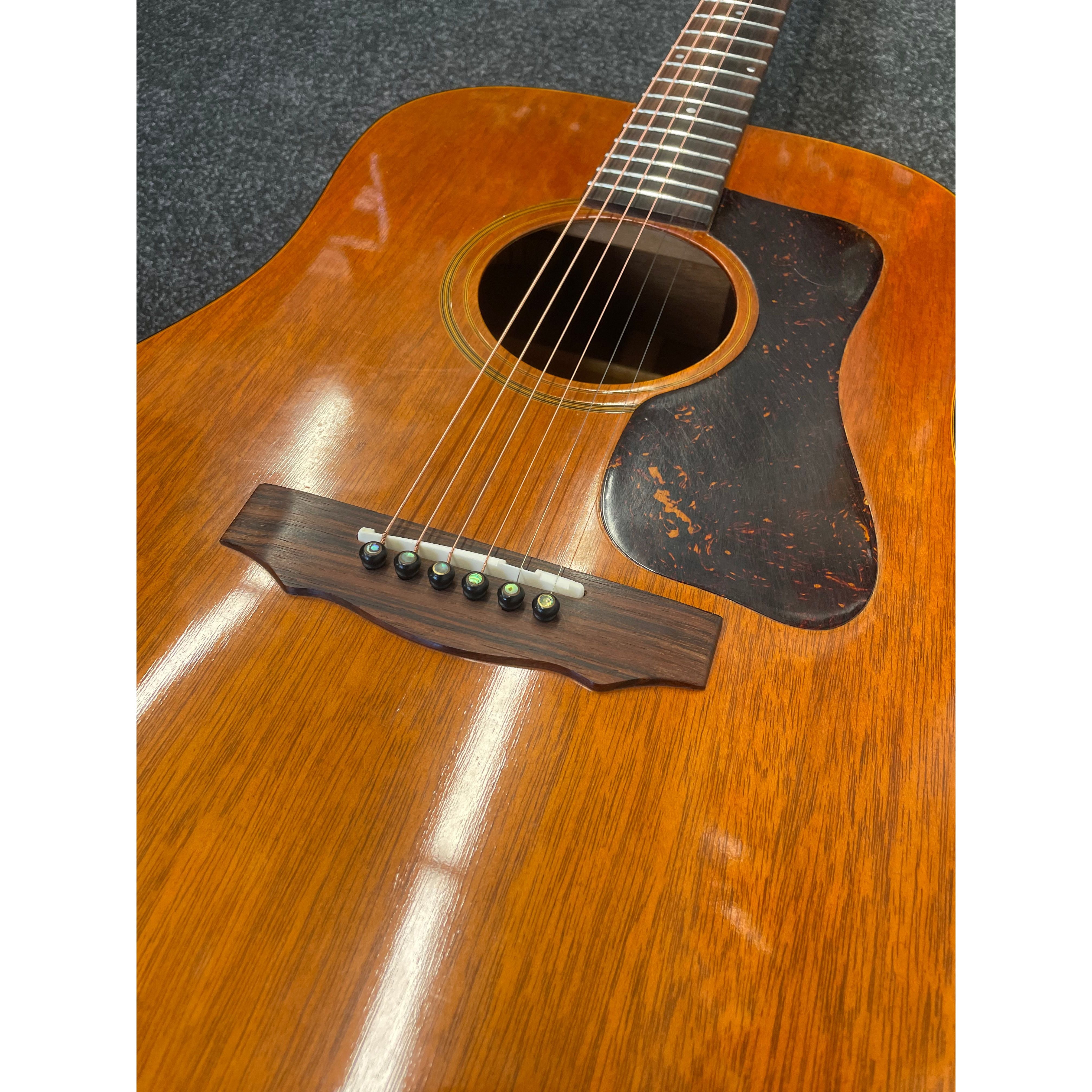 Guild D25 Dreadnought Acoustic Guitar, 1973, Made in the USA with Hardcase Pre-Owned