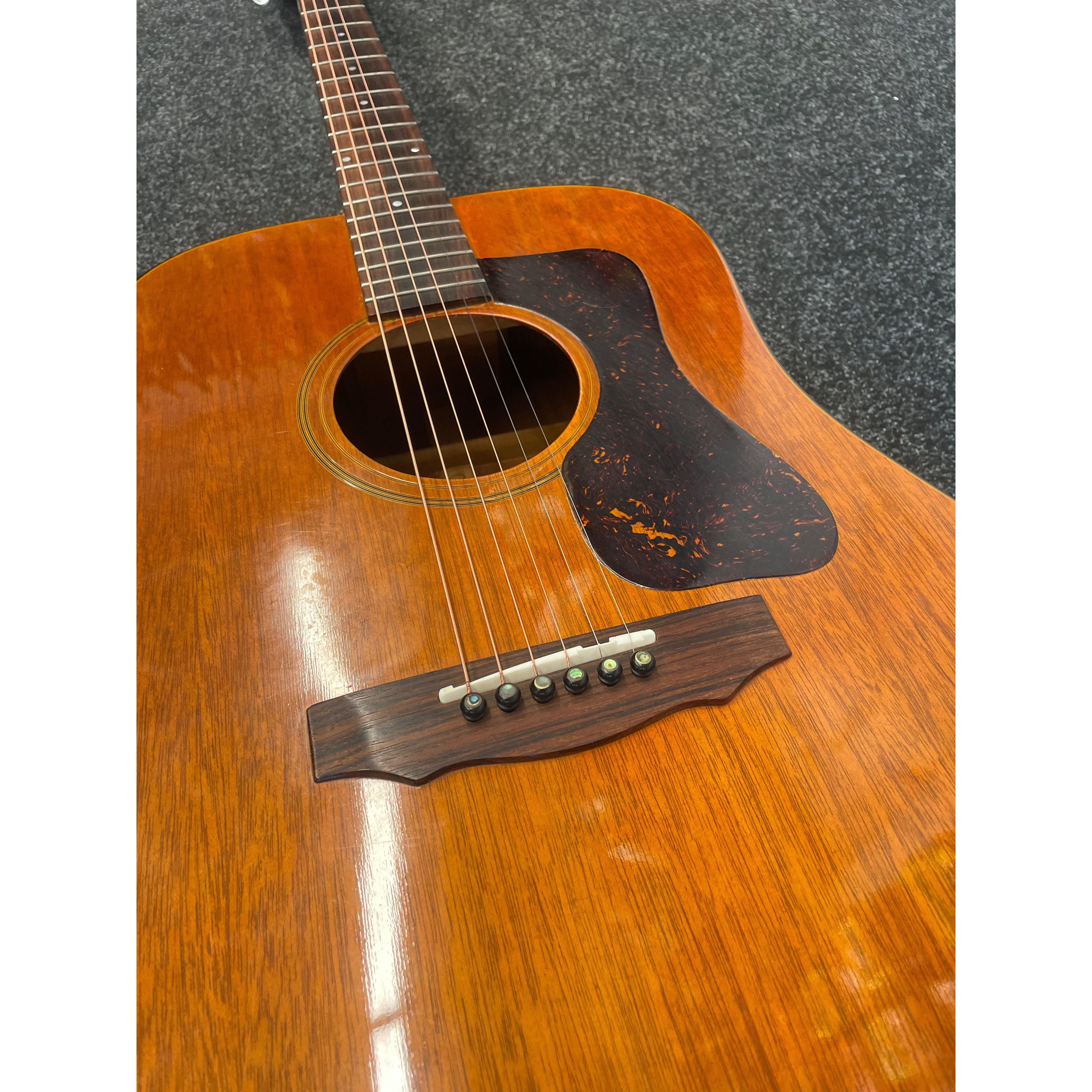 Guild D25 Dreadnought Acoustic Guitar, 1973, Made in the USA with Hardcase Pre-Owned