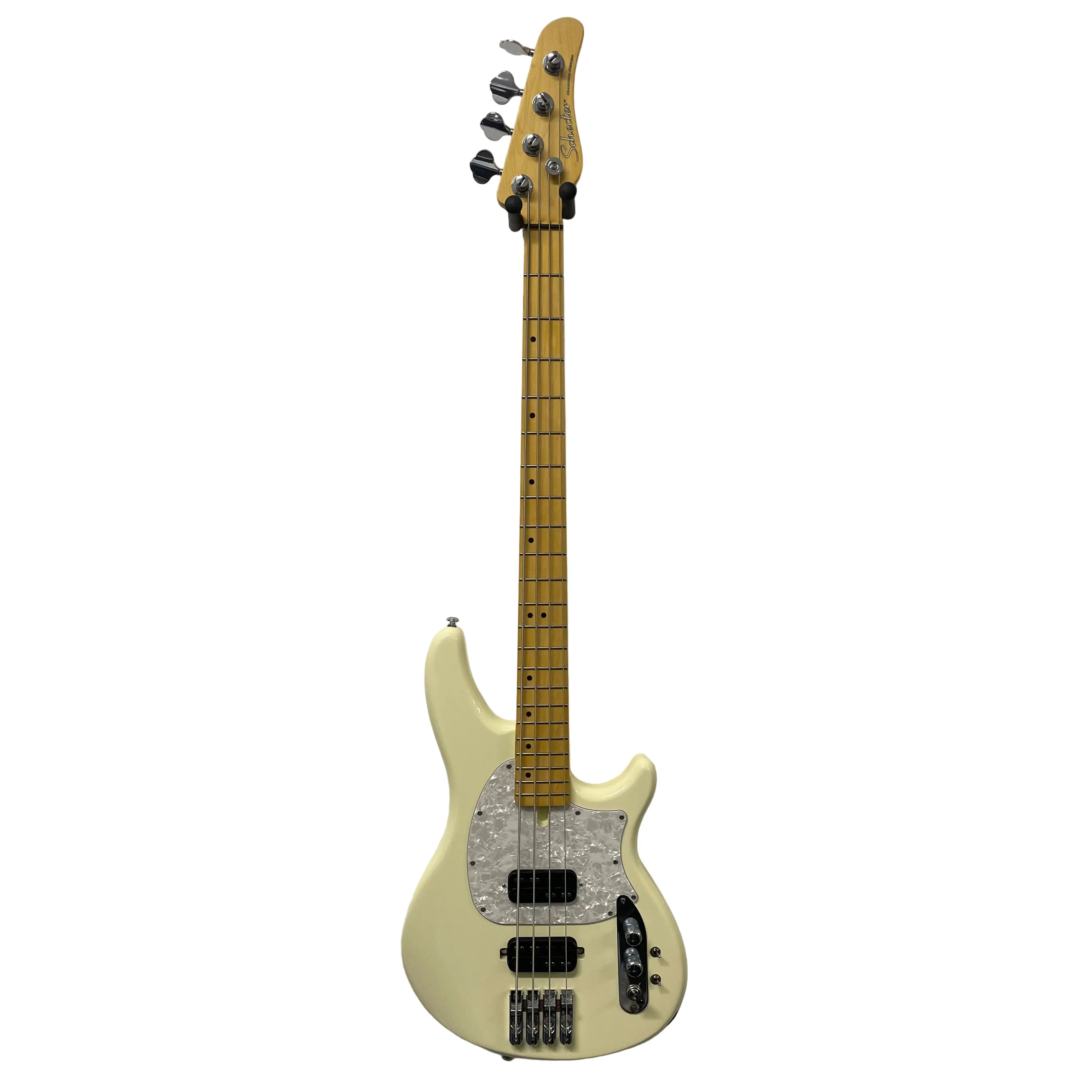 Schecter CV-4 Electric Bass Guitar in Ivory Pre-Owned