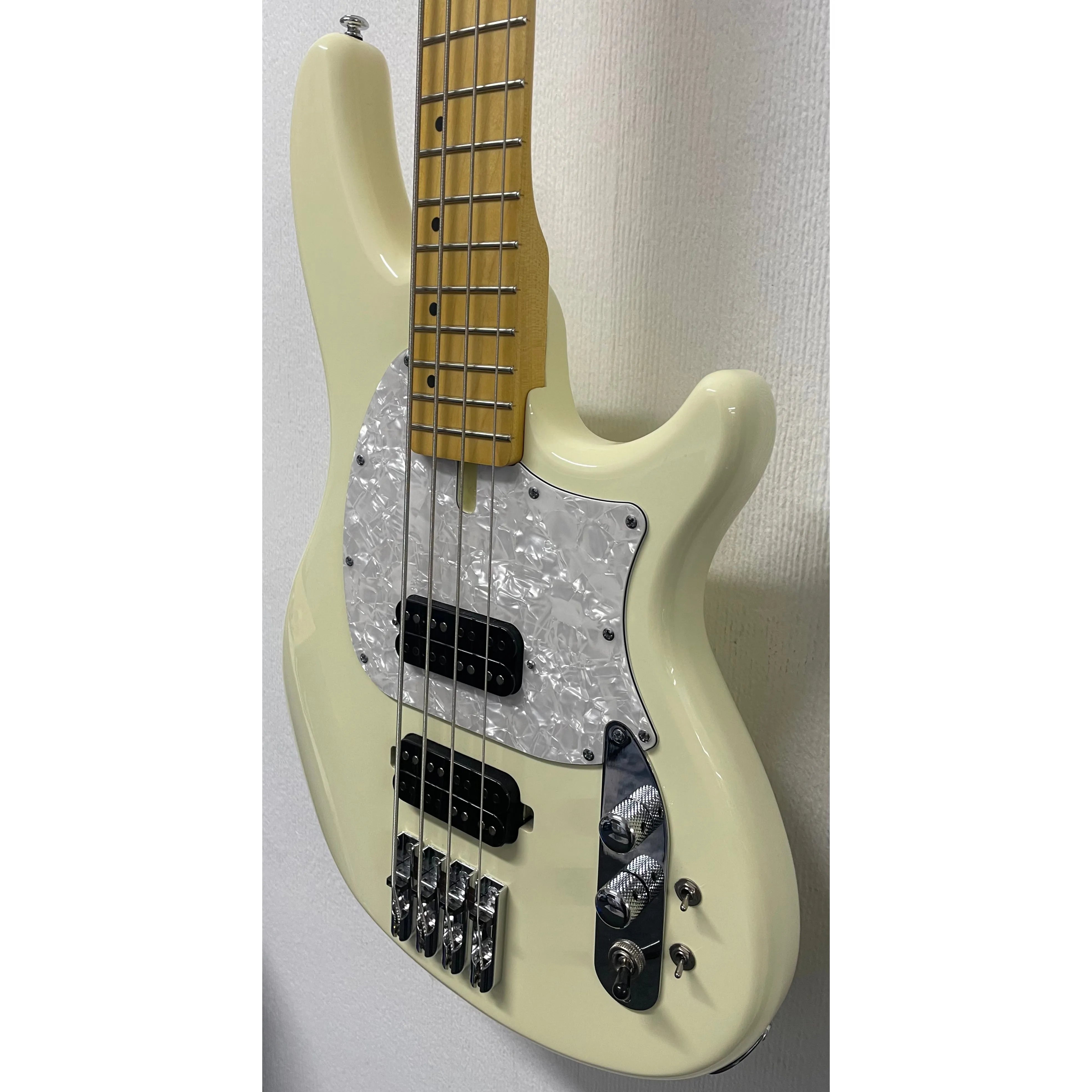 Schecter CV-4 Electric Bass Guitar in Ivory Pre-Owned