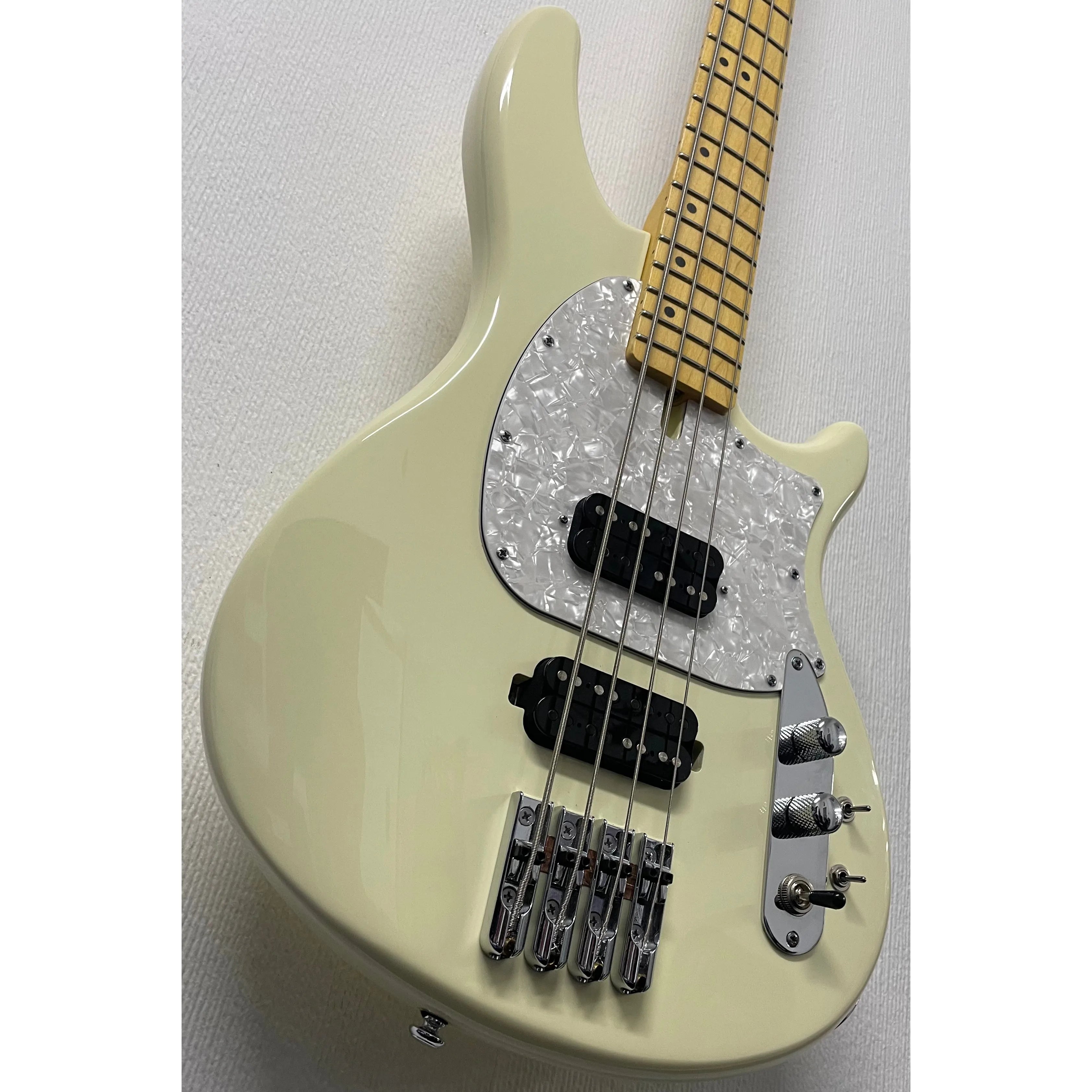 Schecter CV-4 Electric Bass Guitar in Ivory Pre-Owned