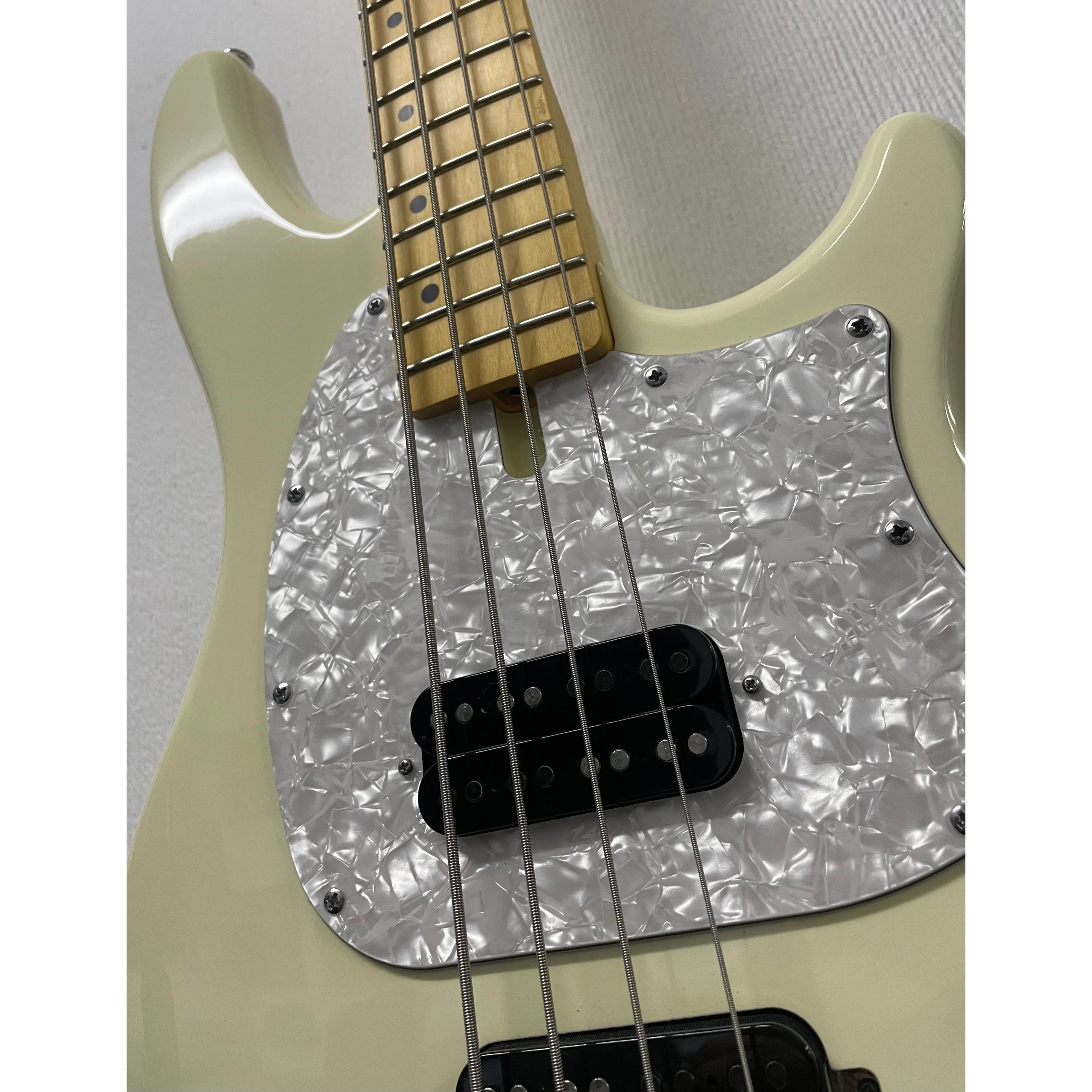 Schecter CV-4 Electric Bass Guitar in Ivory Pre-Owned