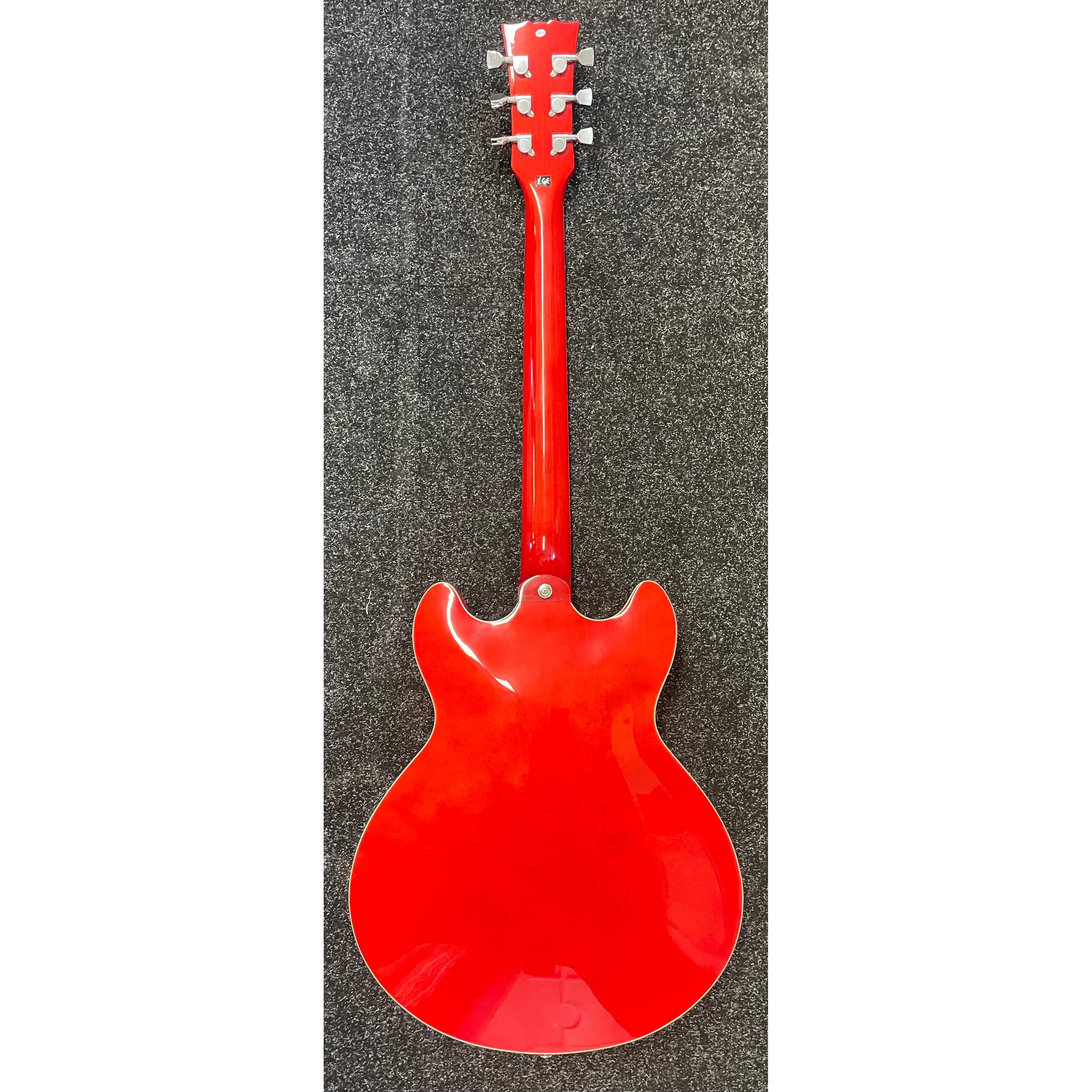 Harley Benton HB35 Plus Hollowbody Electric Guitar in Cherry with Hardcase Pre-Owned