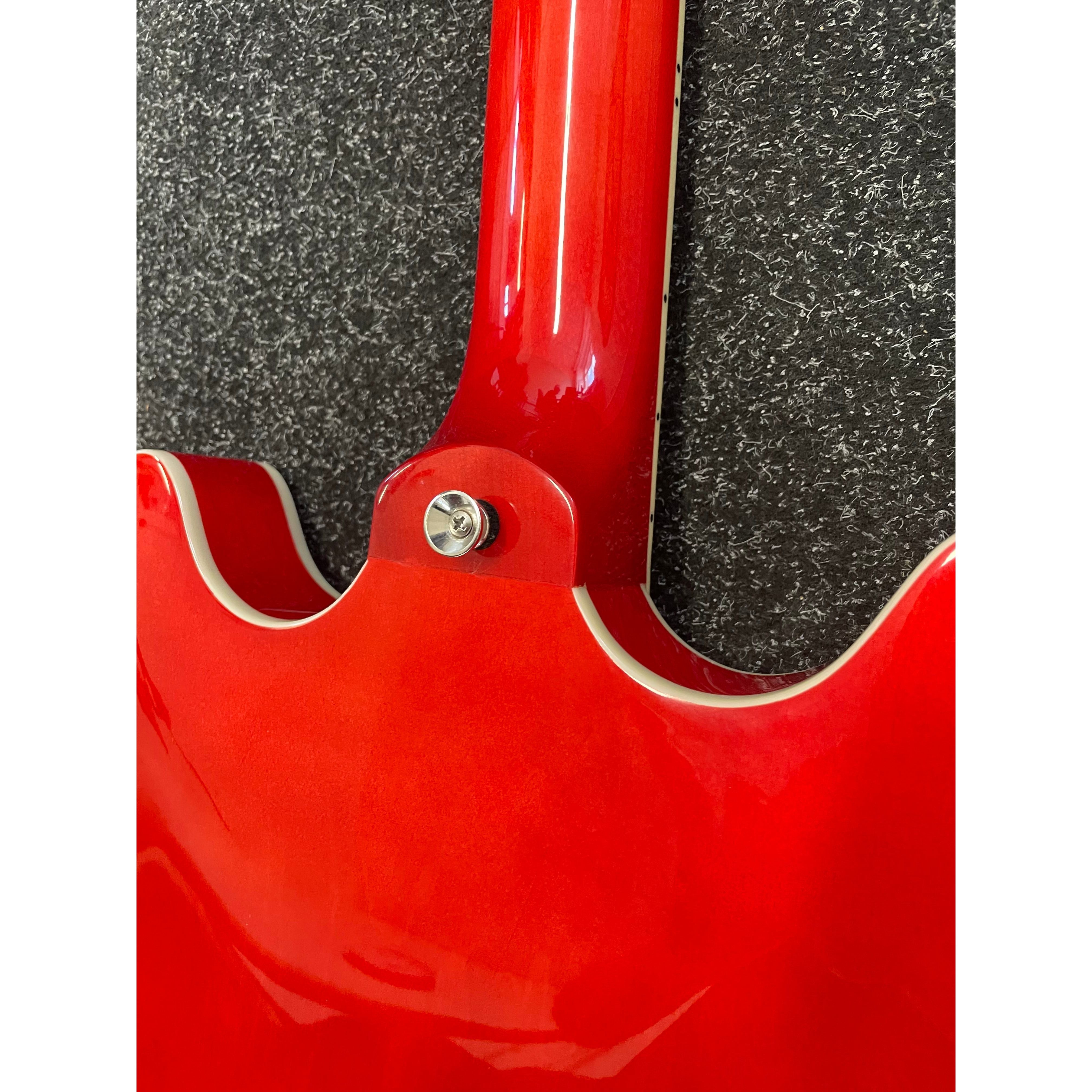 Harley Benton HB35 Plus Hollowbody Electric Guitar in Cherry with Hardcase Pre-Owned