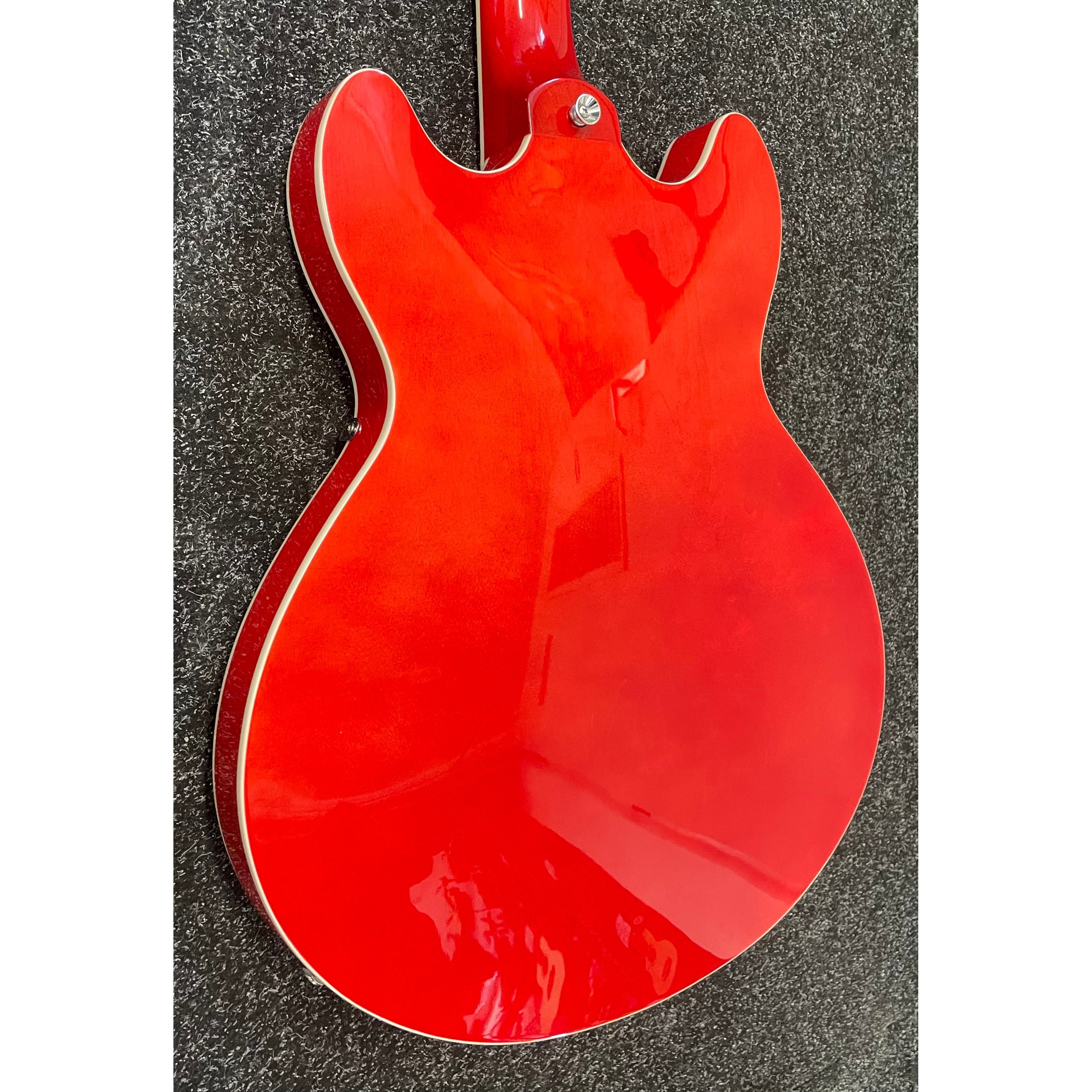 Harley Benton HB35 Plus Hollowbody Electric Guitar in Cherry with Hardcase Pre-Owned