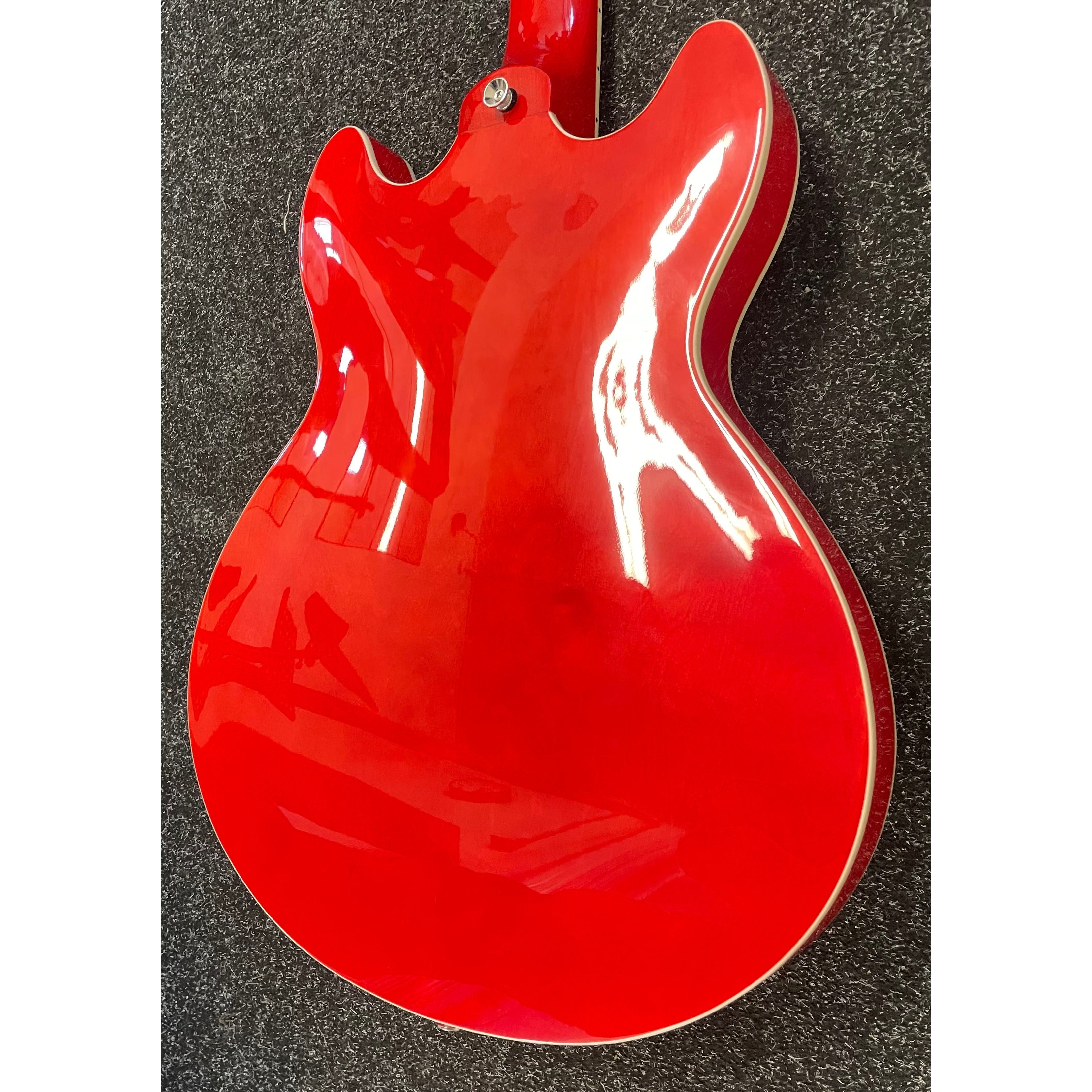 Harley Benton HB35 Plus Hollowbody Electric Guitar in Cherry with Hardcase Pre-Owned