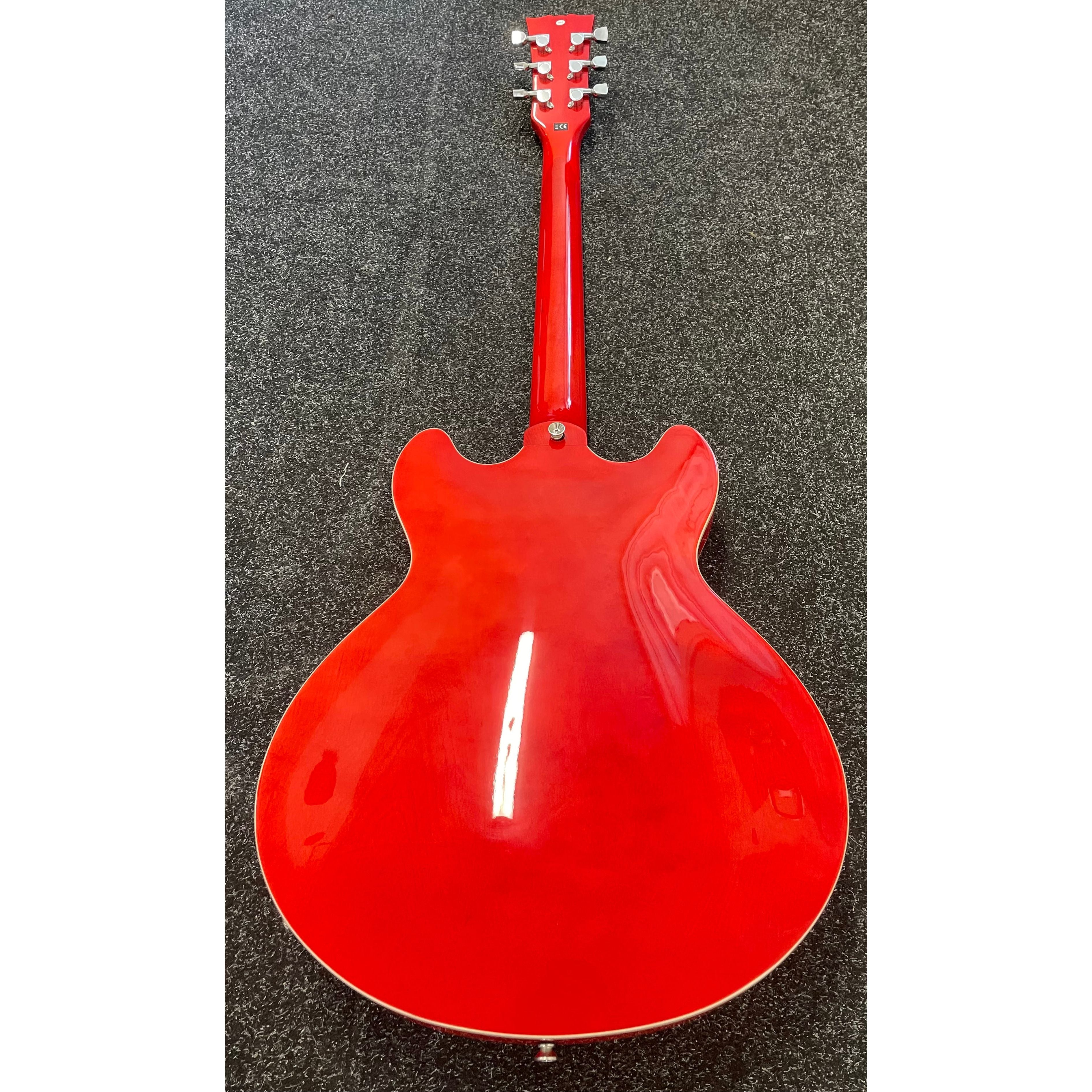 Harley Benton HB35 Plus Hollowbody Electric Guitar in Cherry with Hardcase Pre-Owned
