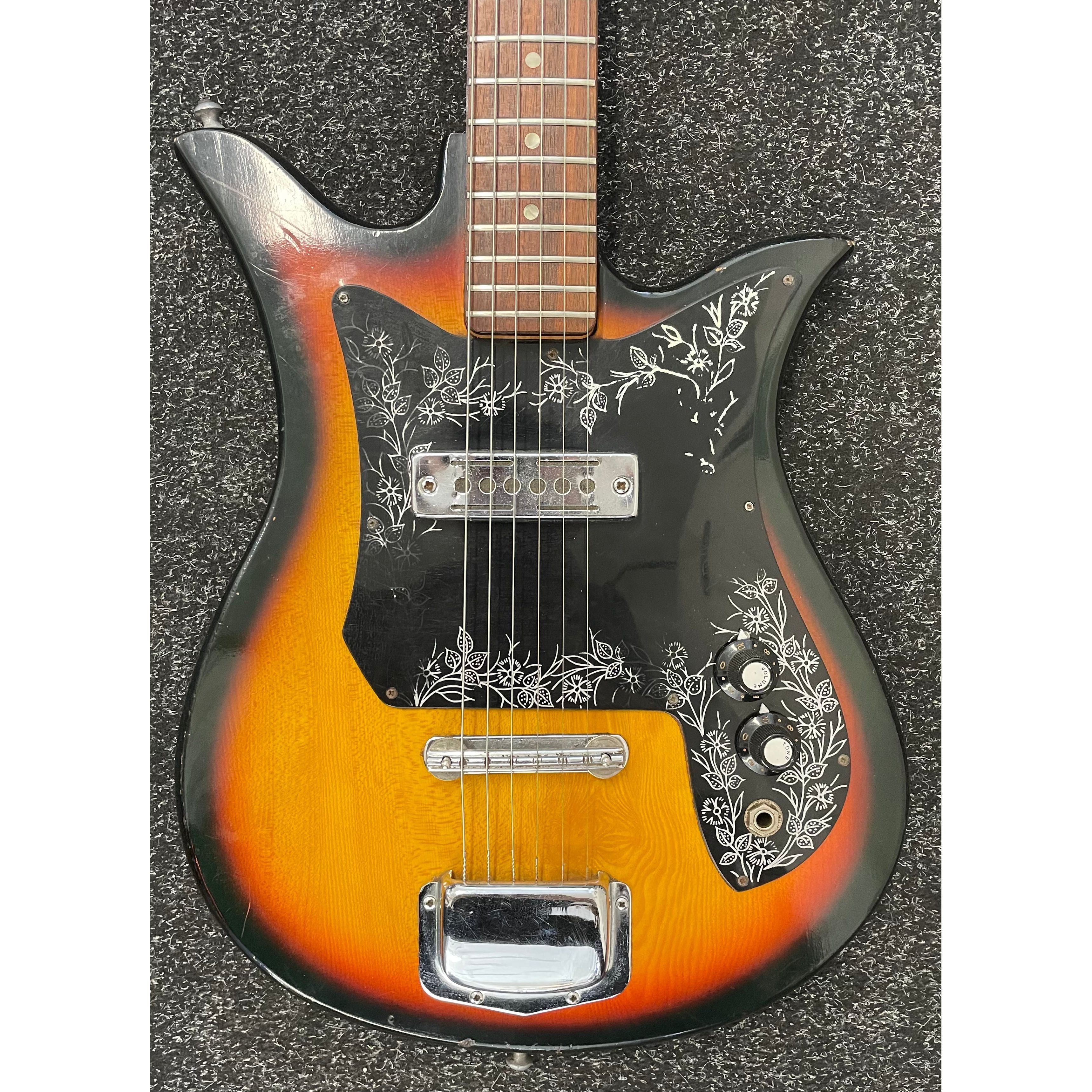Kay K-120 Vintage 1970's Tulip Electric Guitar in Sunburst Pre-Owned