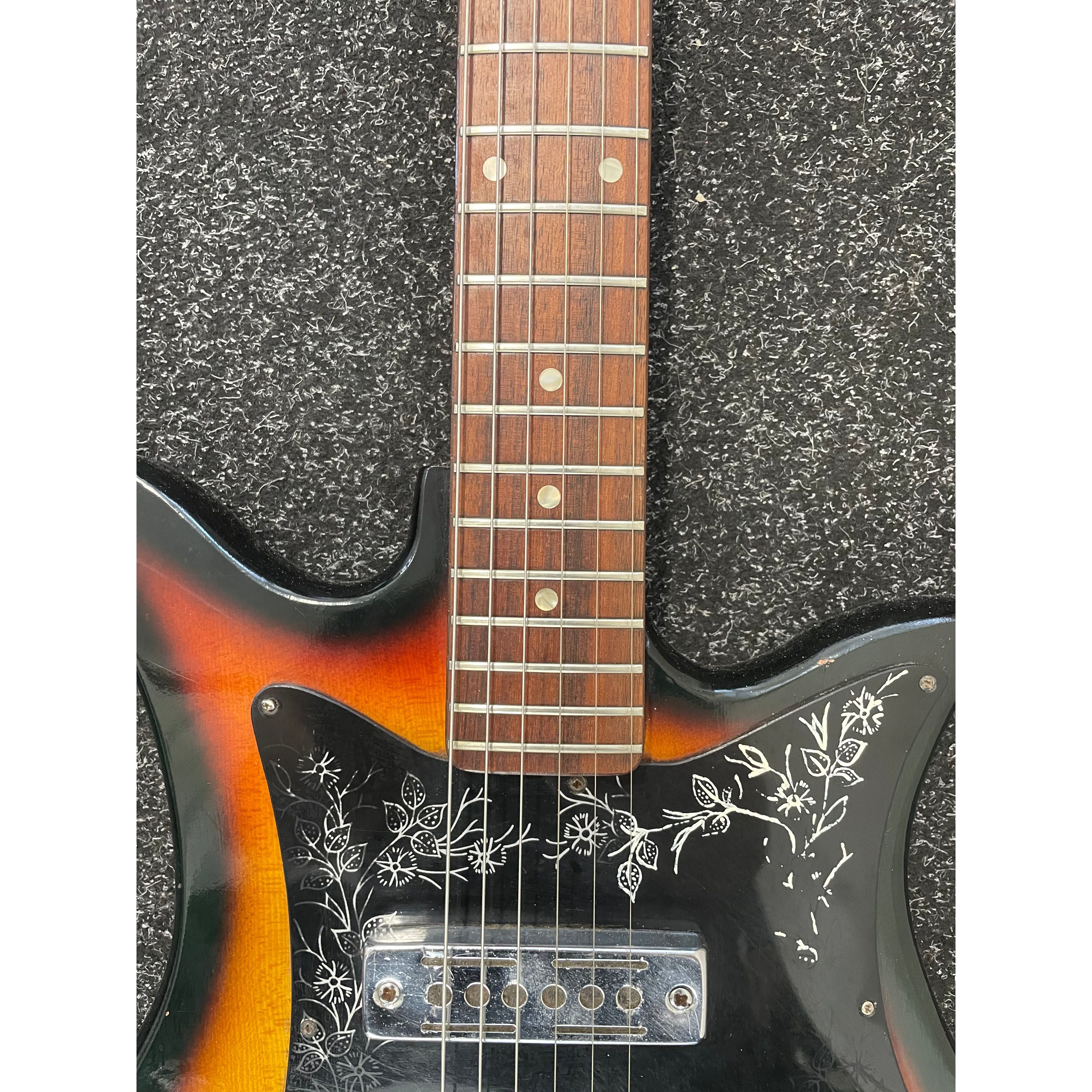 Kay K-120 Vintage 1970's Tulip Electric Guitar in Sunburst Pre-Owned