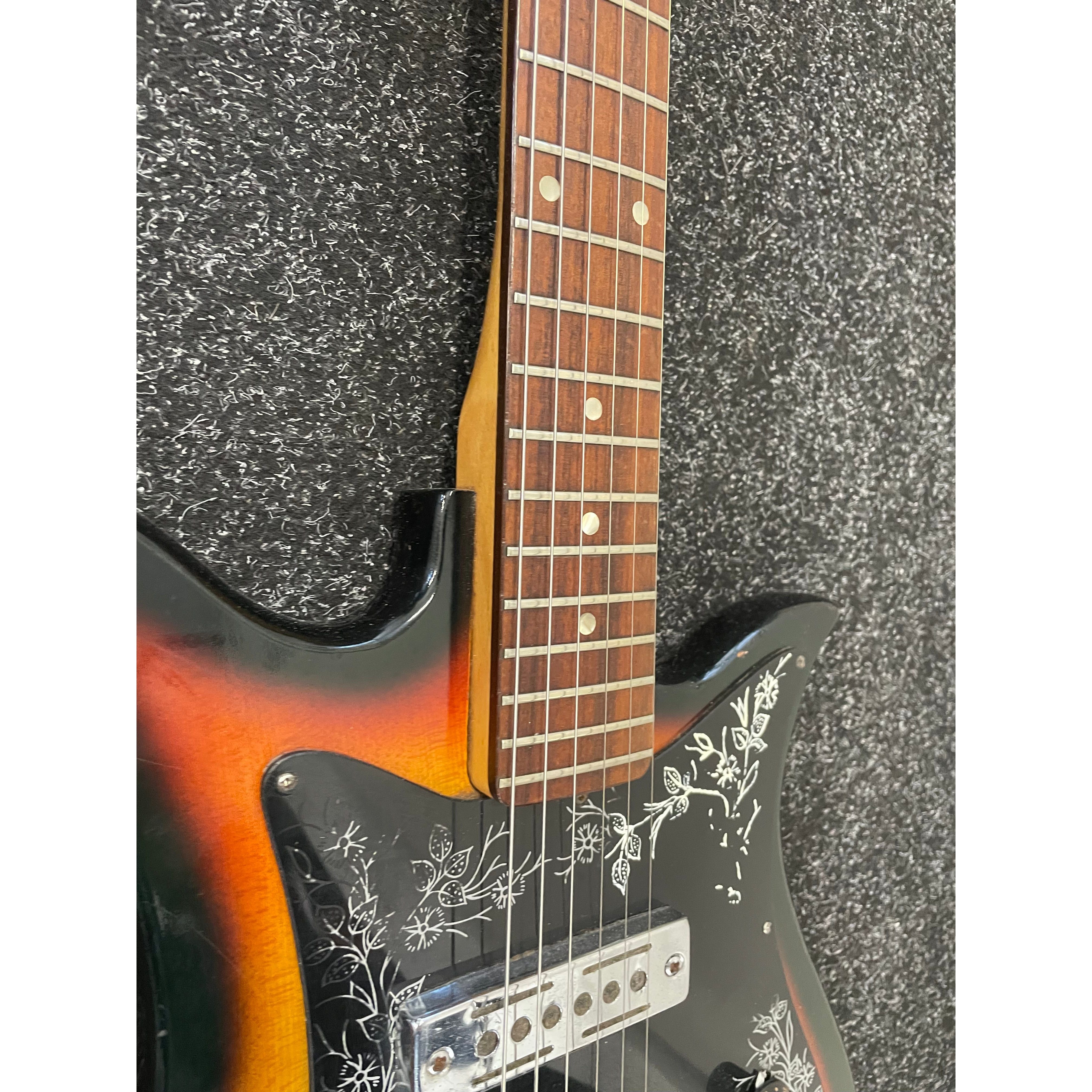 Kay K-120 Vintage 1970's Tulip Electric Guitar in Sunburst Pre-Owned