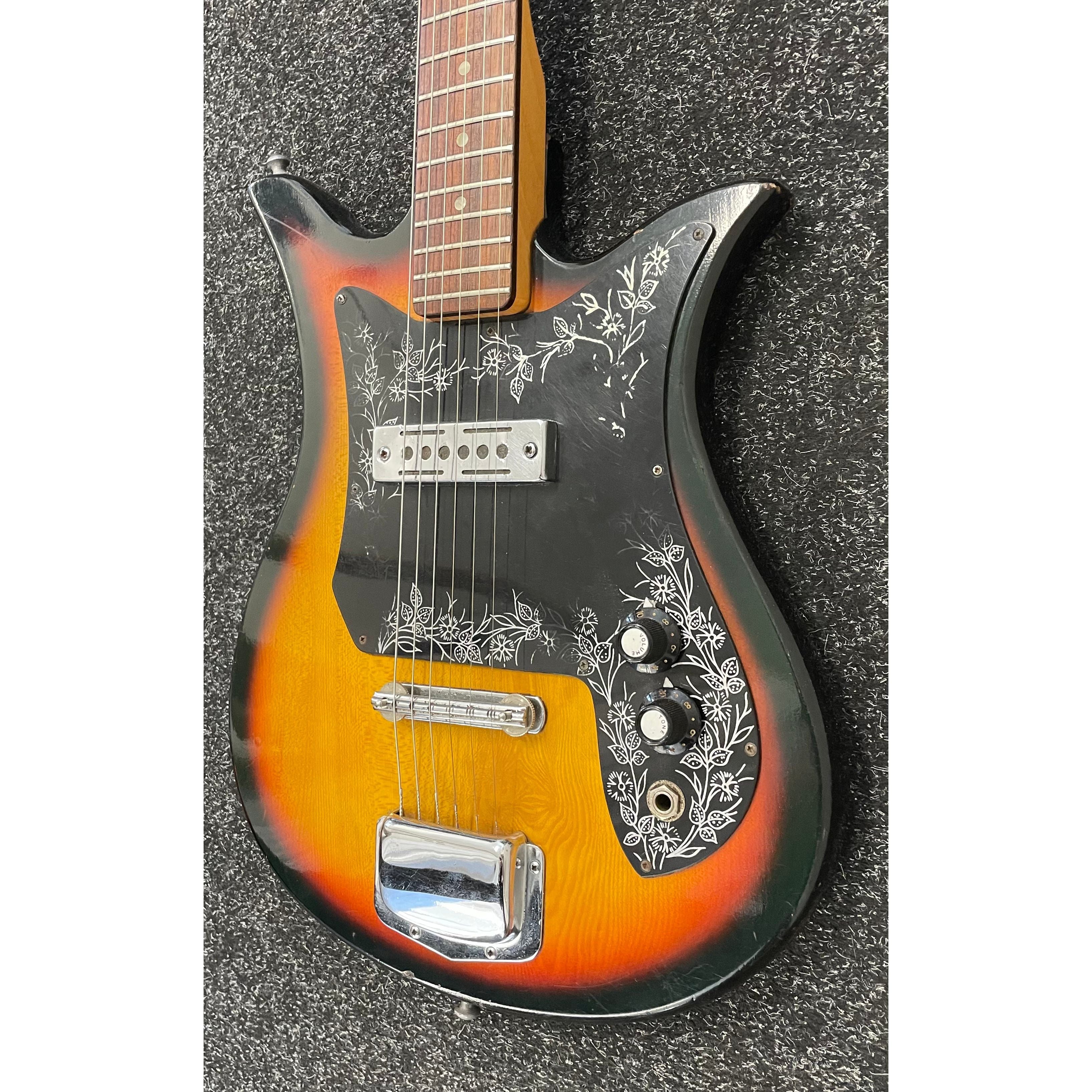 Kay K-120 Vintage 1970's Tulip Electric Guitar in Sunburst Pre-Owned