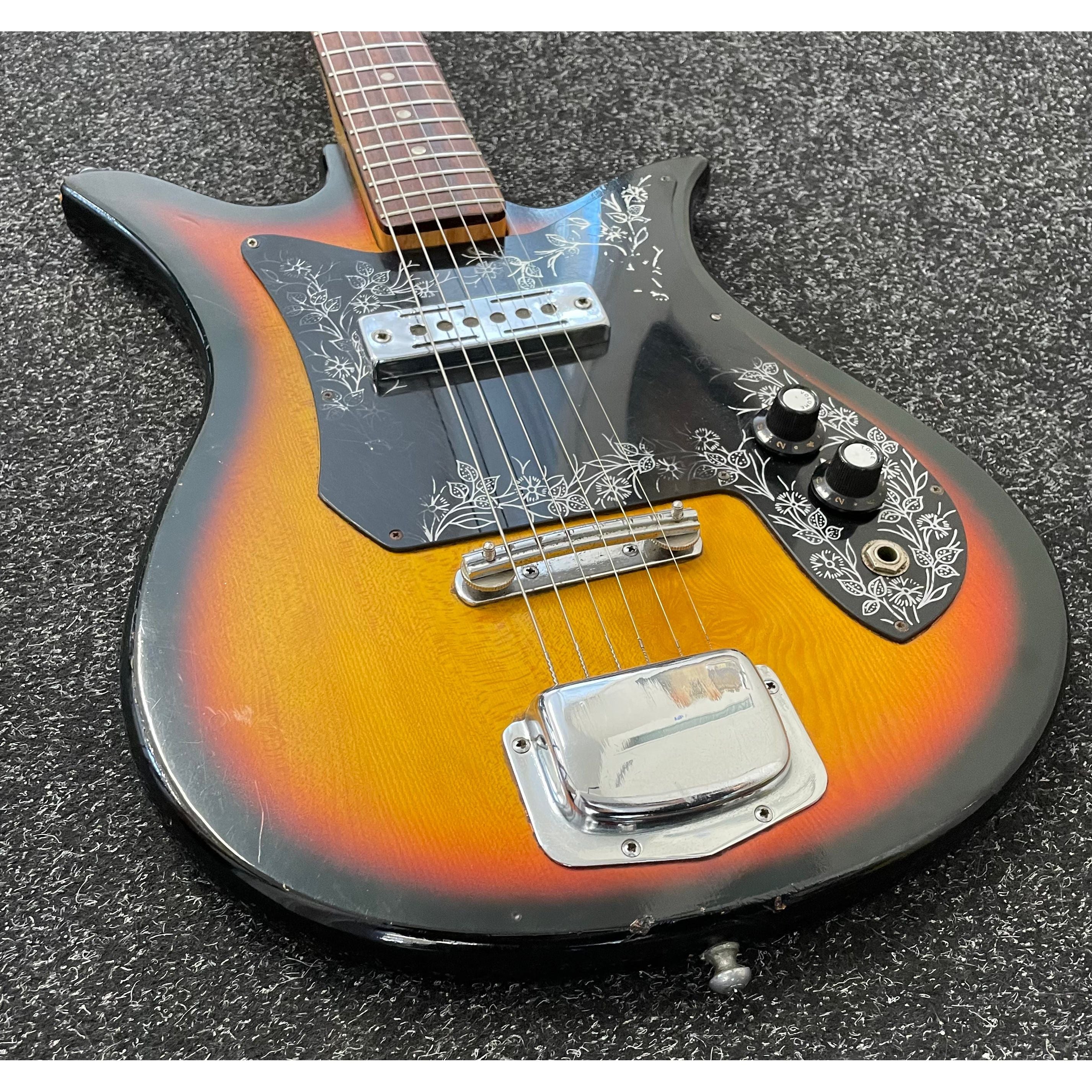 Kay K-120 Vintage 1970's Tulip Electric Guitar in Sunburst Pre-Owned