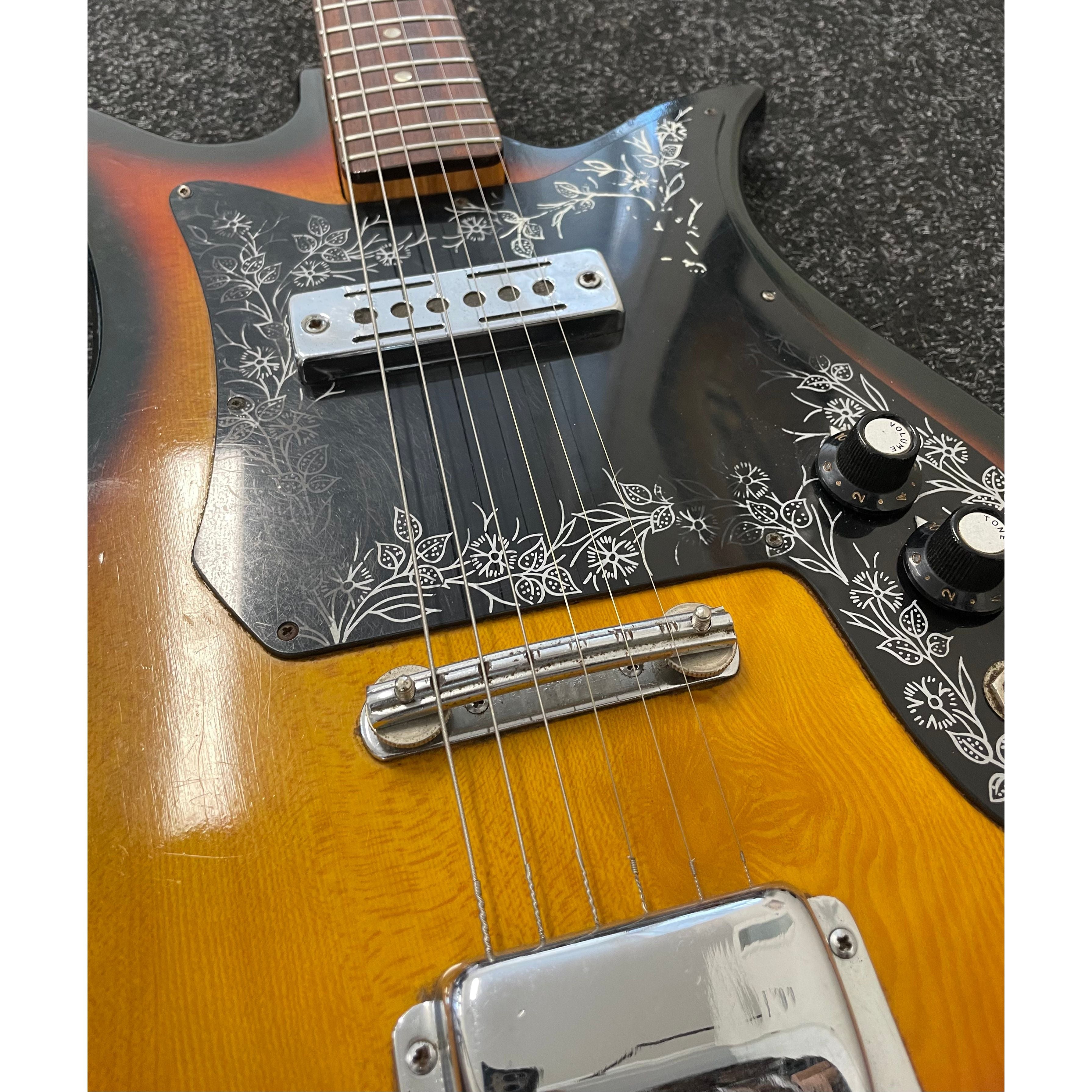 Kay K-120 Vintage 1970's Tulip Electric Guitar in Sunburst Pre-Owned