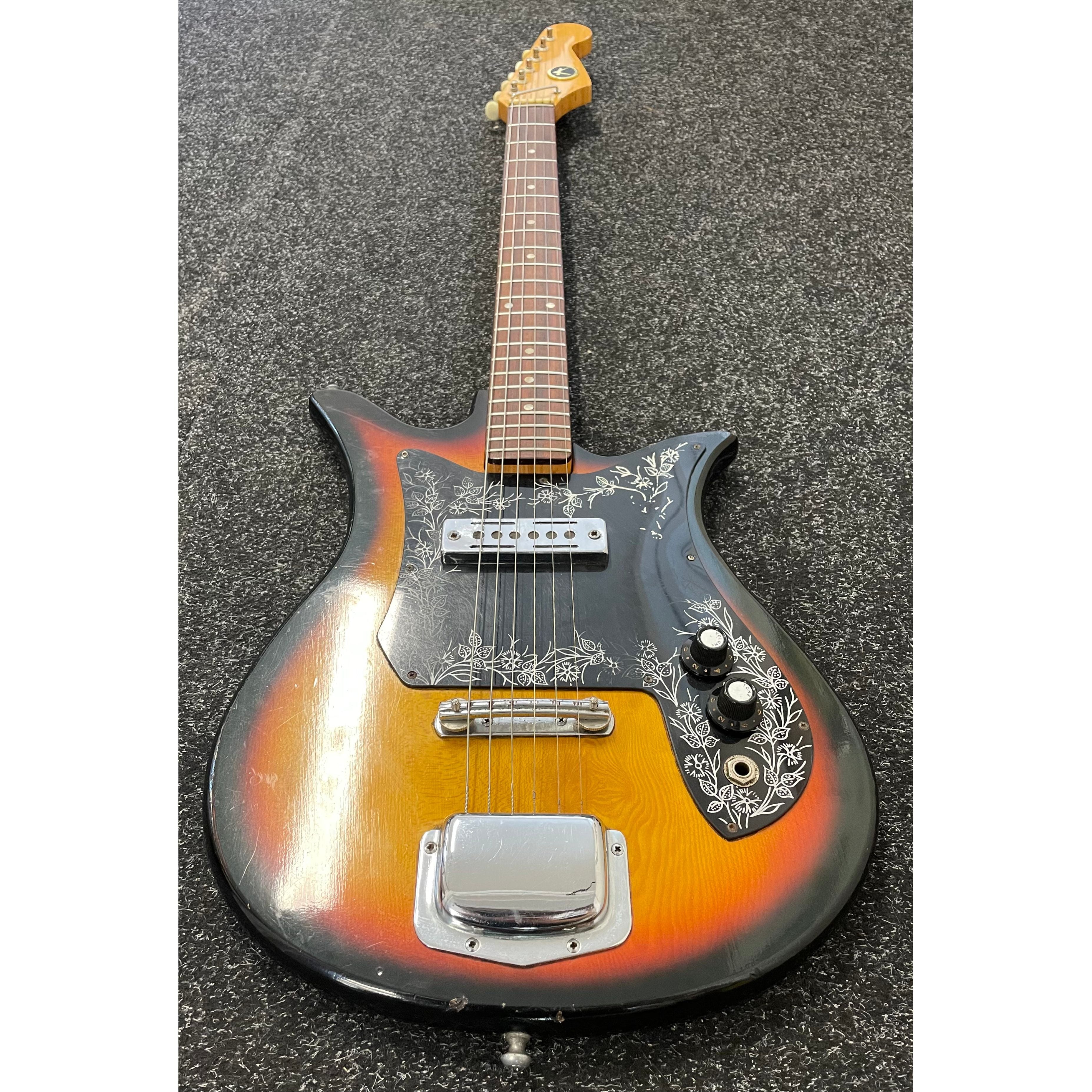 Kay K-120 Vintage 1970's Tulip Electric Guitar in Sunburst Pre-Owned
