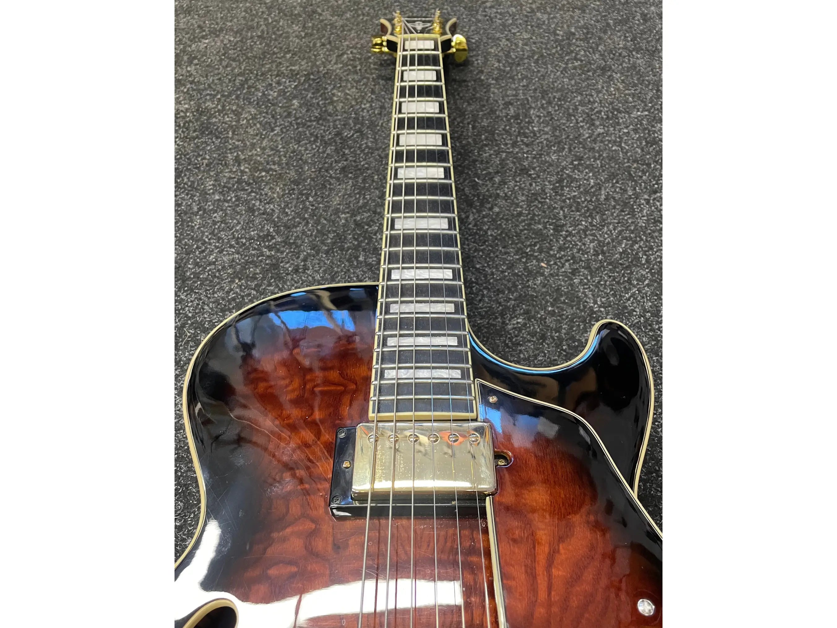 Ibanez AG95QA Artcore Expressionist, Dark Brown Sunburst Pre-Owned