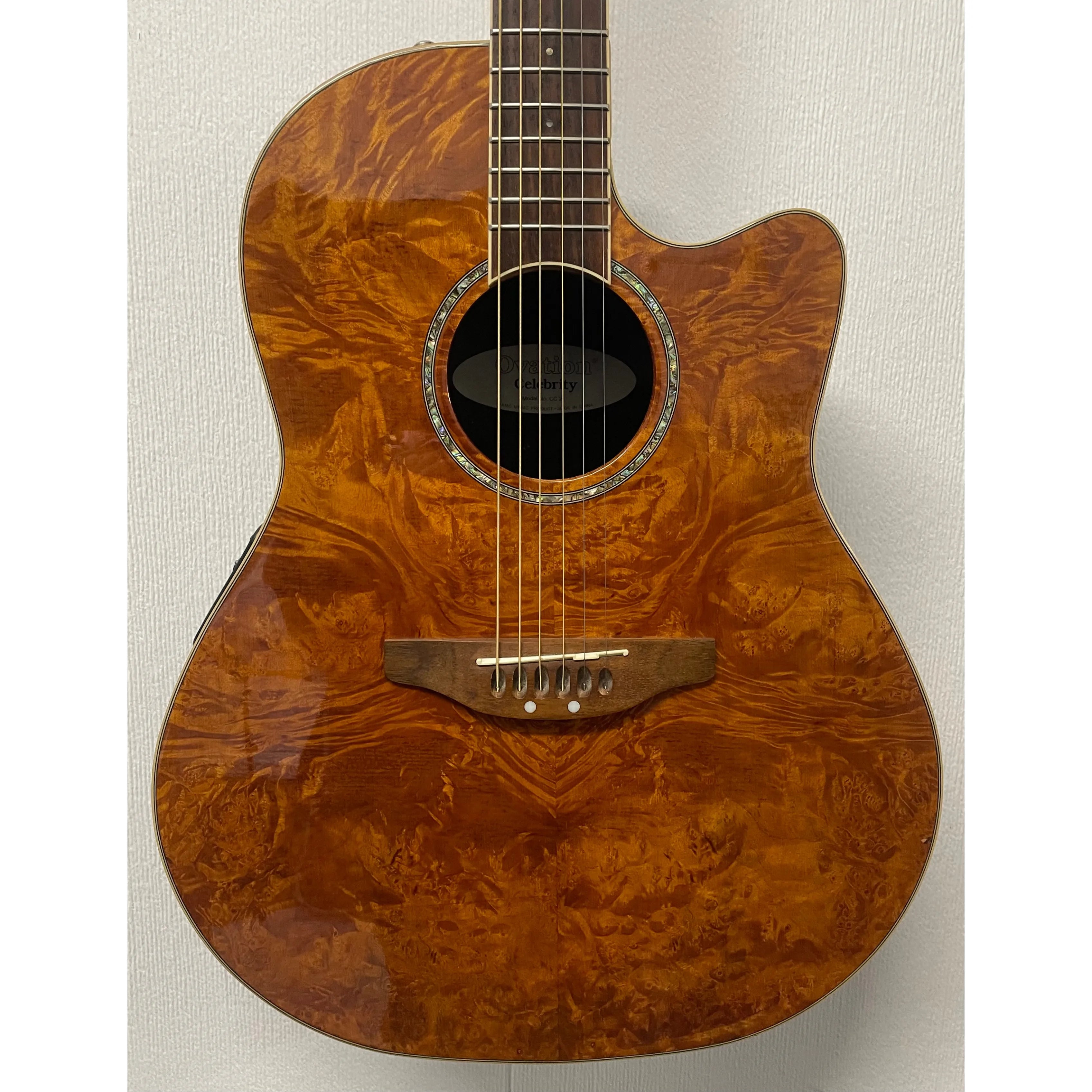 Ovation Celebrity CC24 Electro Acoustic Guitar with Figured Koa Top Pre-Owned