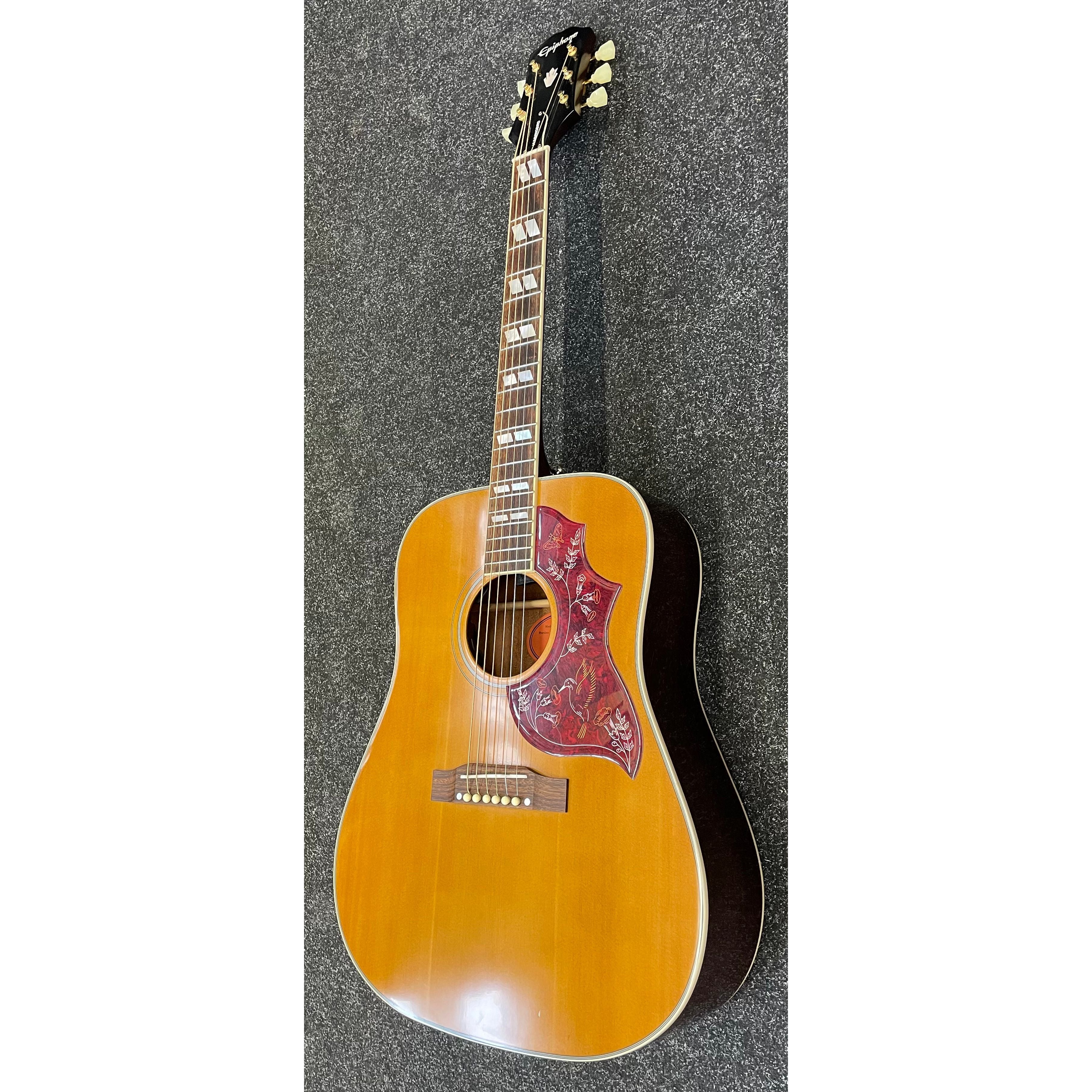 Epiphone Inspired by Gibson Hummingbird Electro Acoustic Guitar with Original Hardcase Pre-Owned