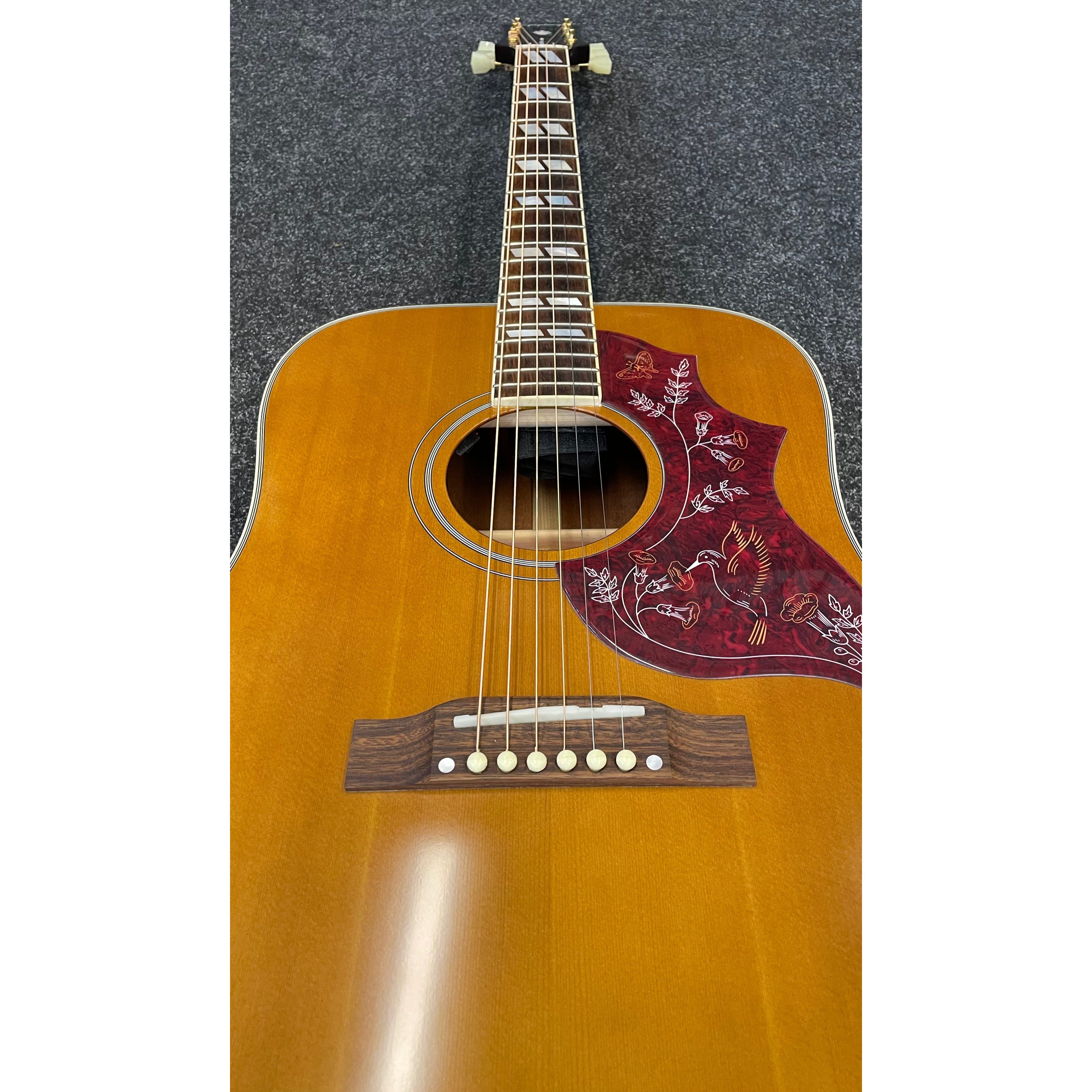 Epiphone Inspired by Gibson Hummingbird Electro Acoustic Guitar with Original Hardcase Pre-Owned