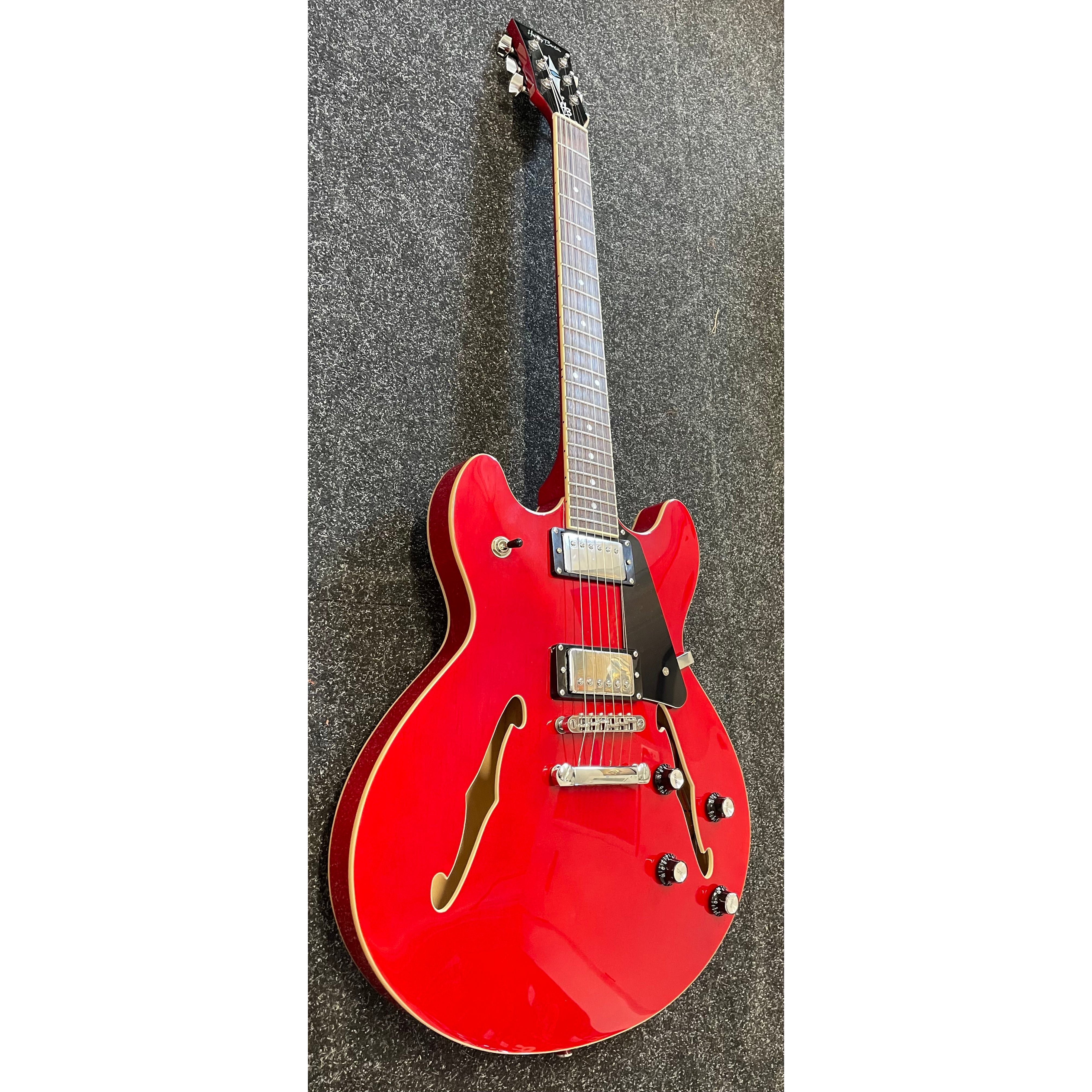 Harley Benton HB35 Plus Hollowbody Electric Guitar in Cherry Pre-Owned