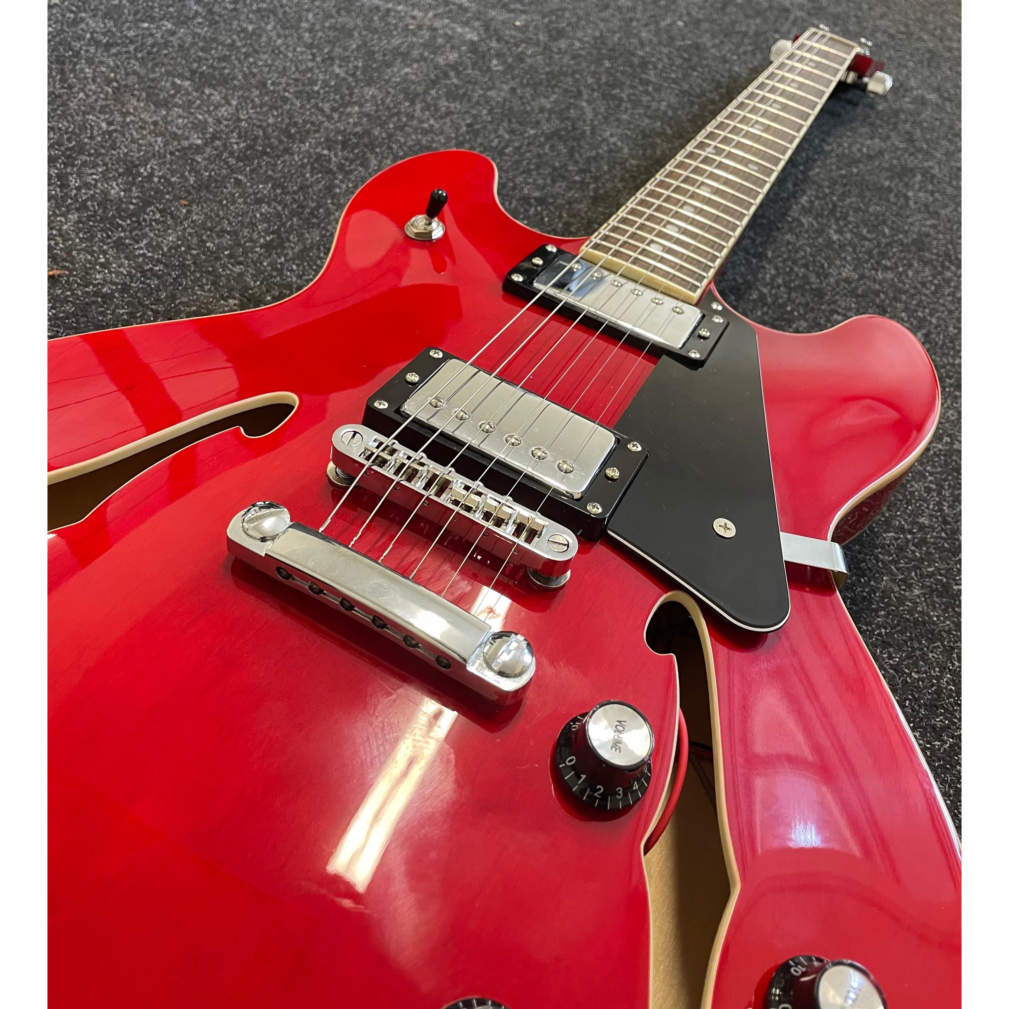 Harley Benton HB35 Plus Hollowbody Electric Guitar in Cherry Pre-Owned