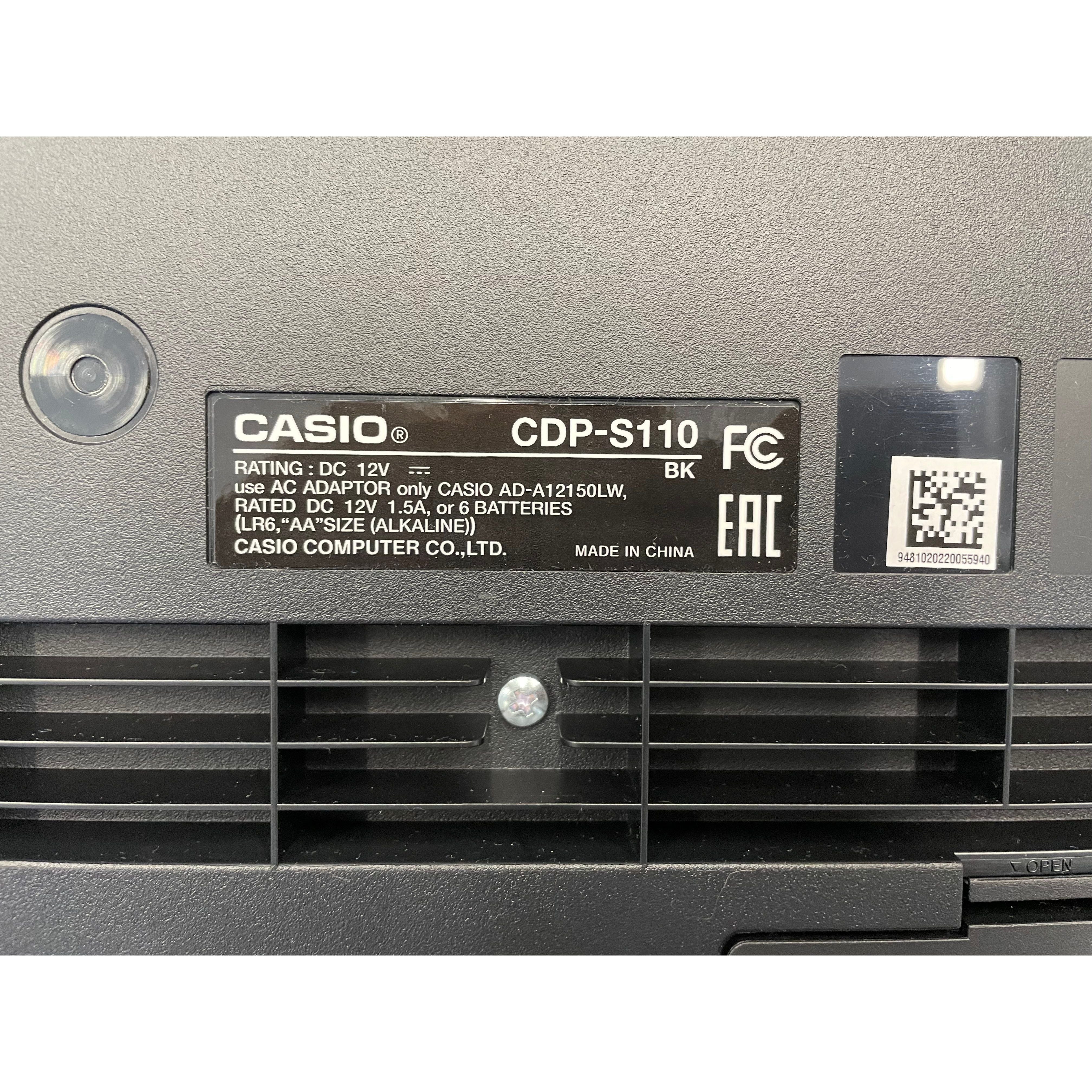 Casio CDP-S110 Keyboard Digital Piano 88 Keys in Black with Gigbag Pre-Owned